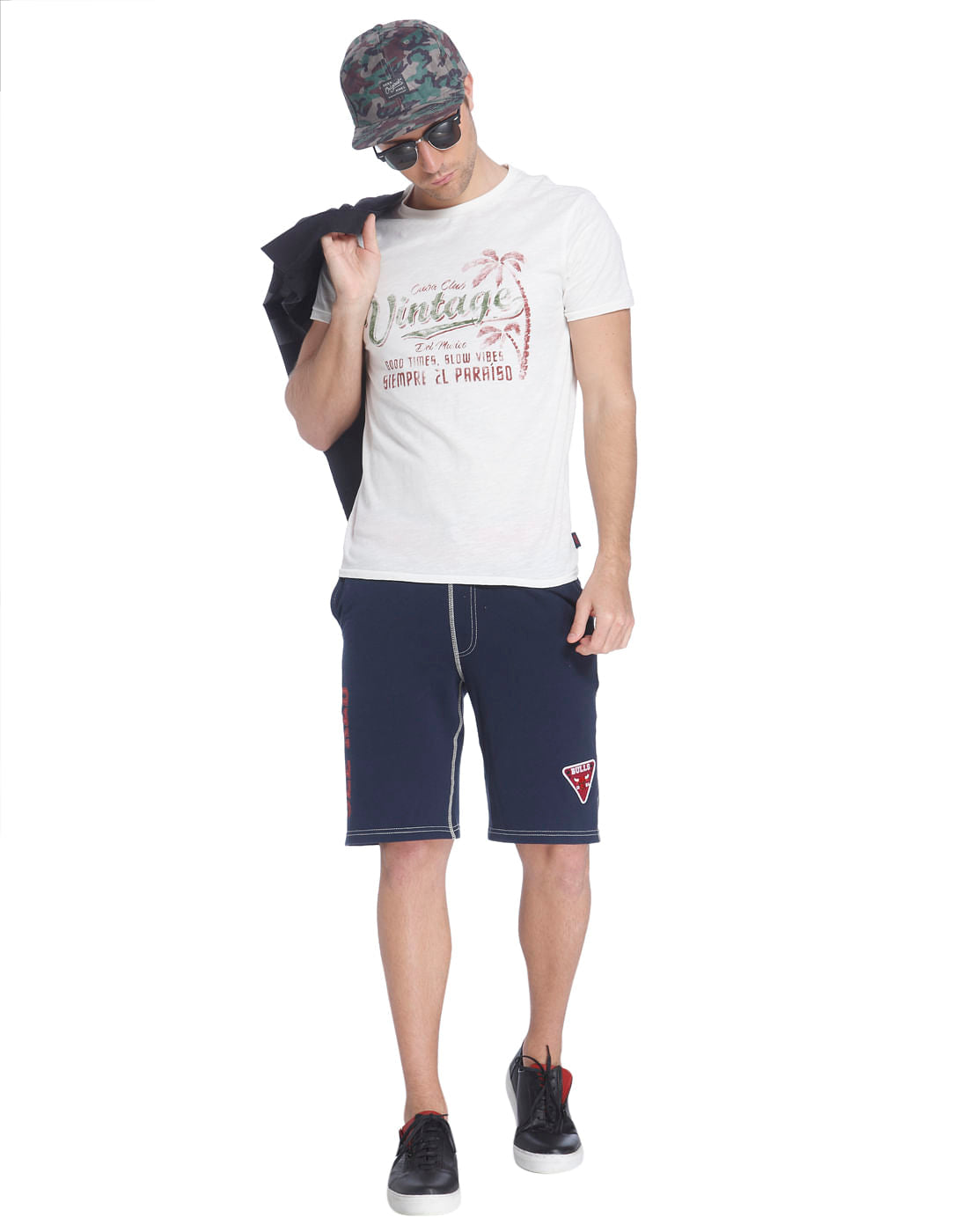 White Graphic Print Crew Neck T-Shirt