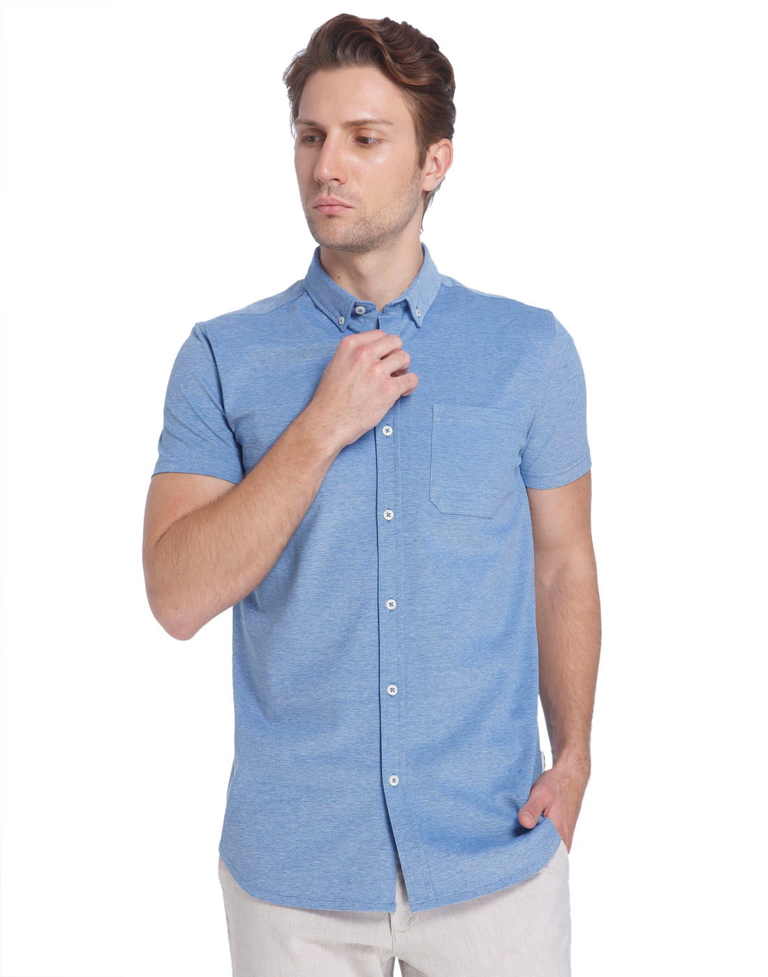 Blue Slim Fit Shirt - S
