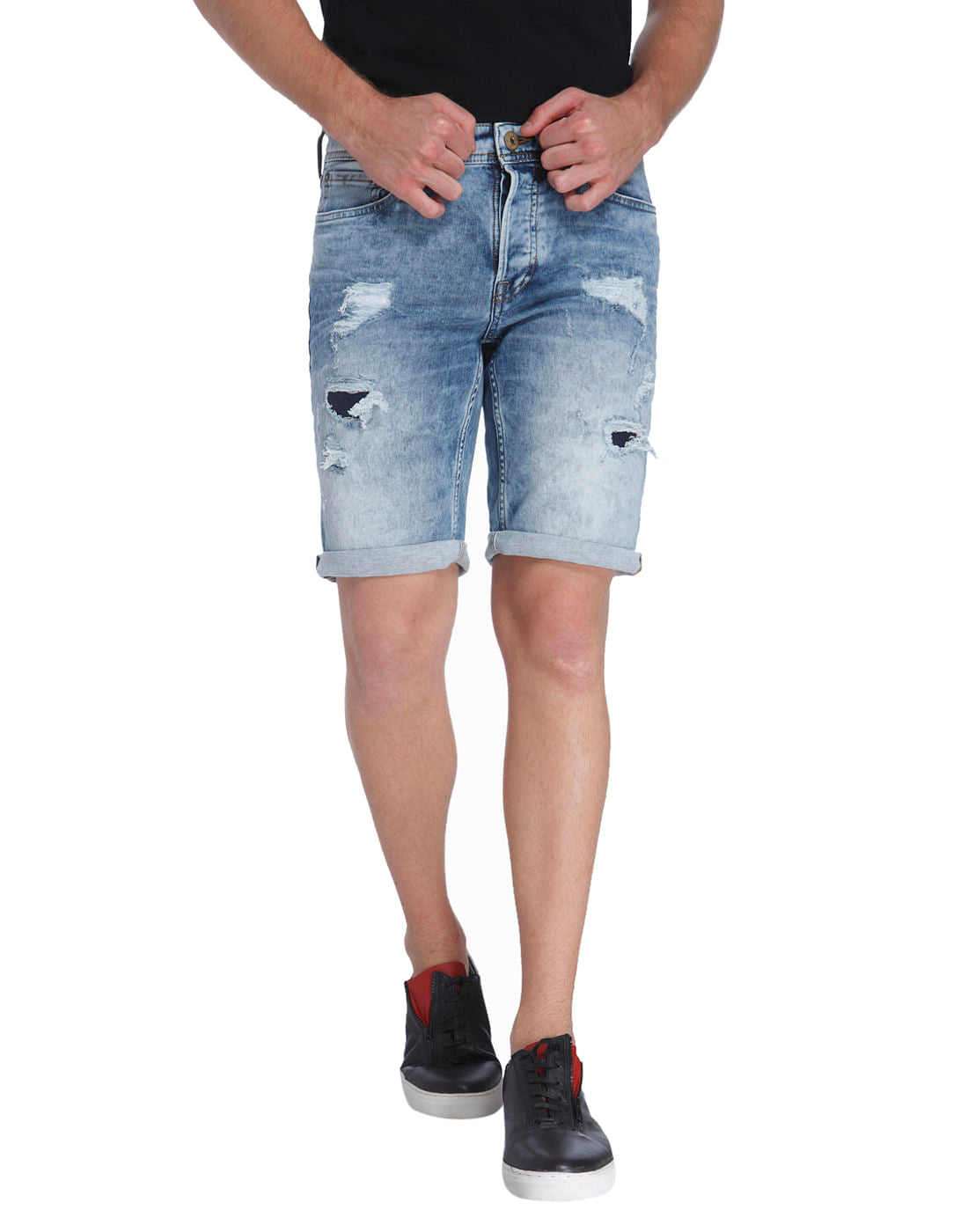 Washed Casual Shorts - S