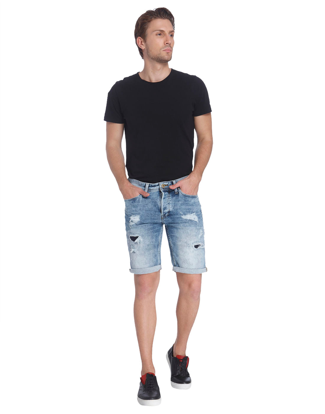 Washed Casual Shorts