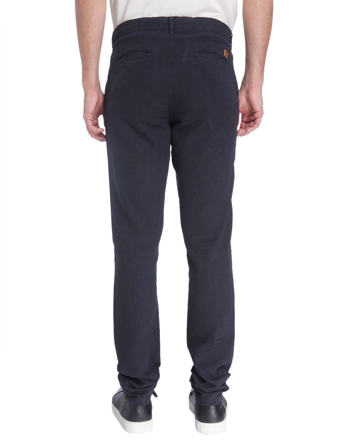 Blue Linen Drawstring Pants