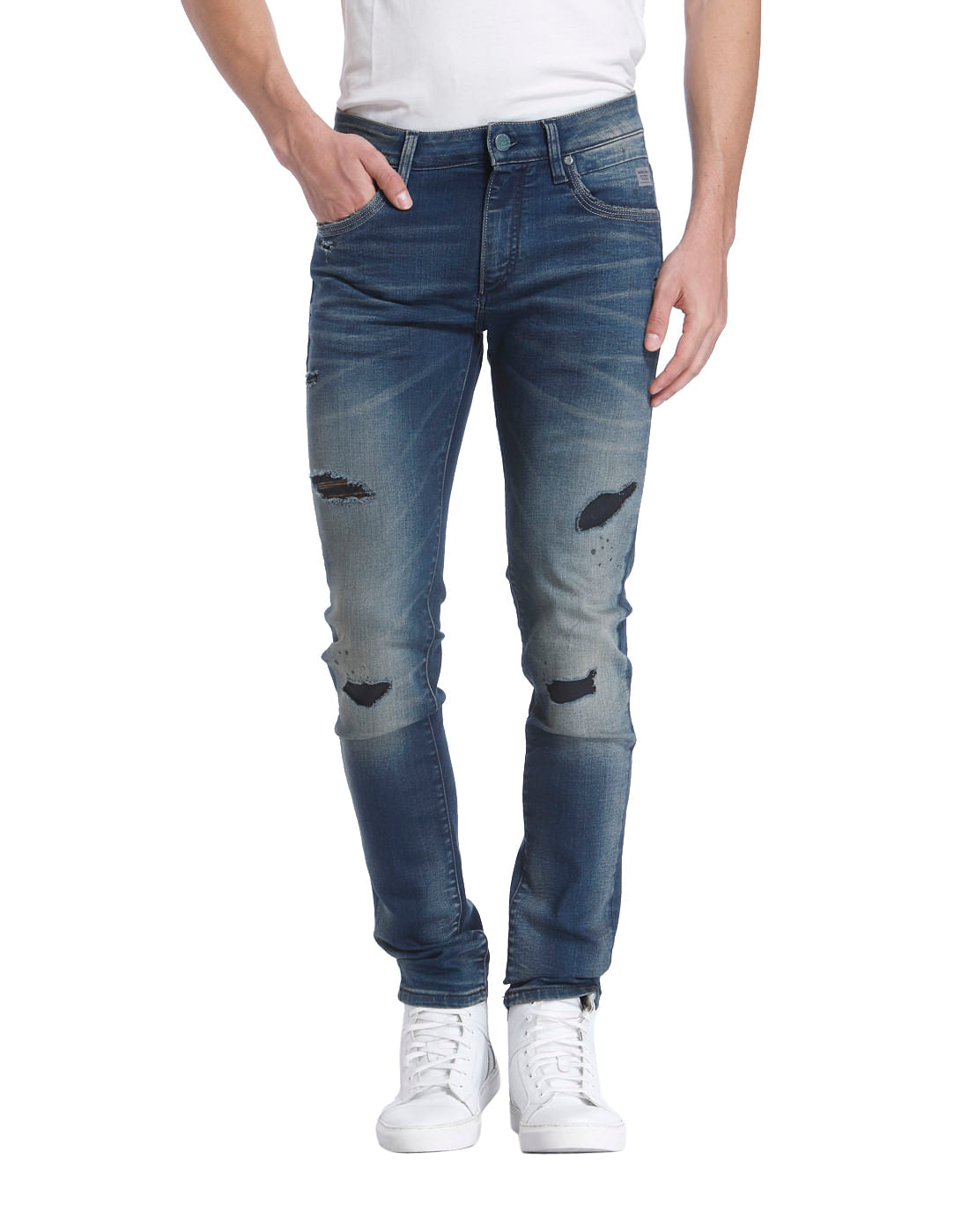 Heavy Distress Jeans - 28/32