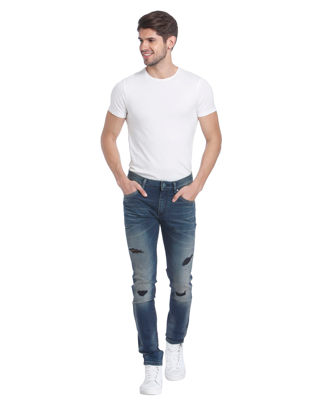 Heavy Distress Jeans