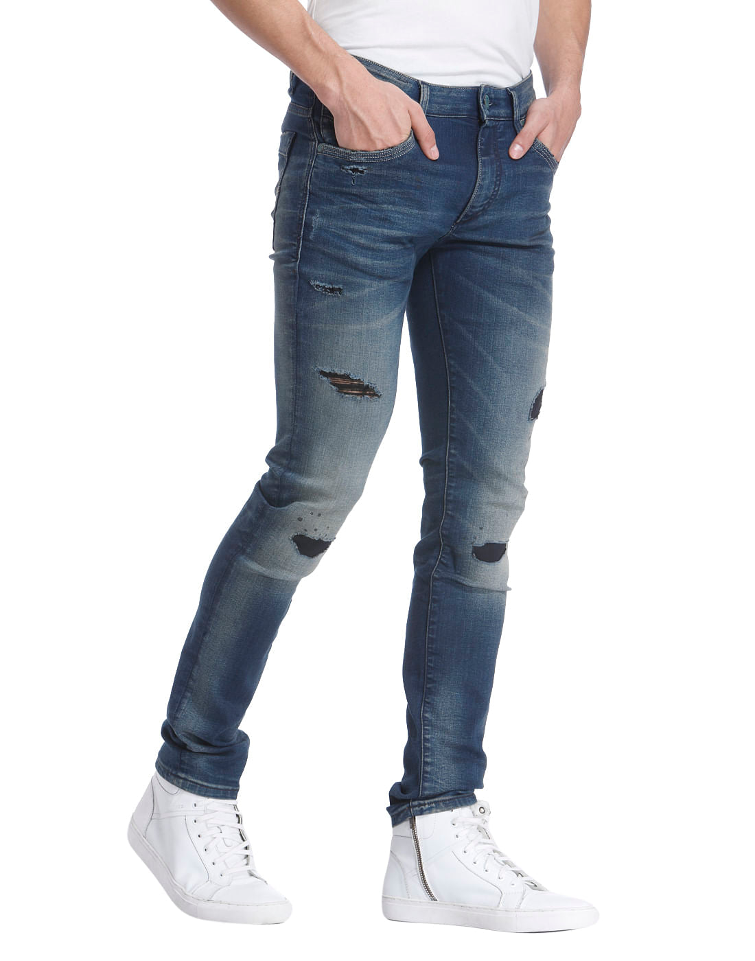 Heavy Distress Jeans