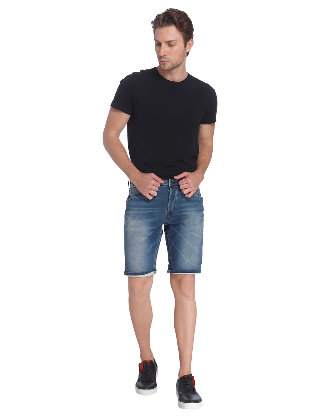 Washed Casual Shorts