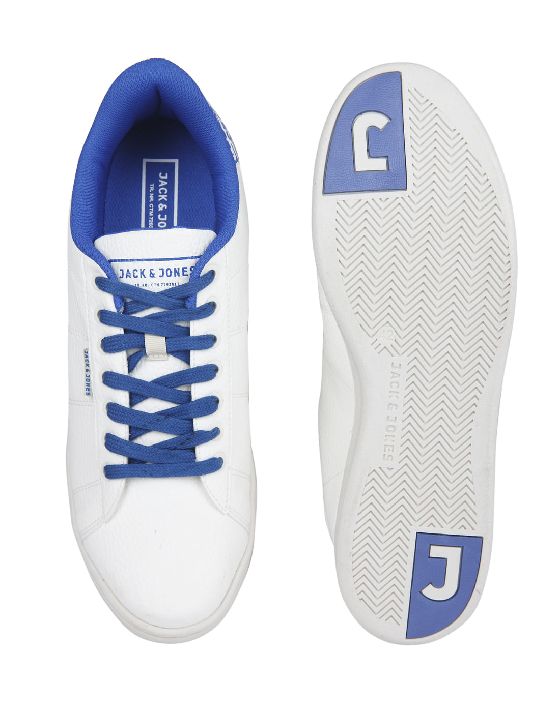 White & Blue Trainers