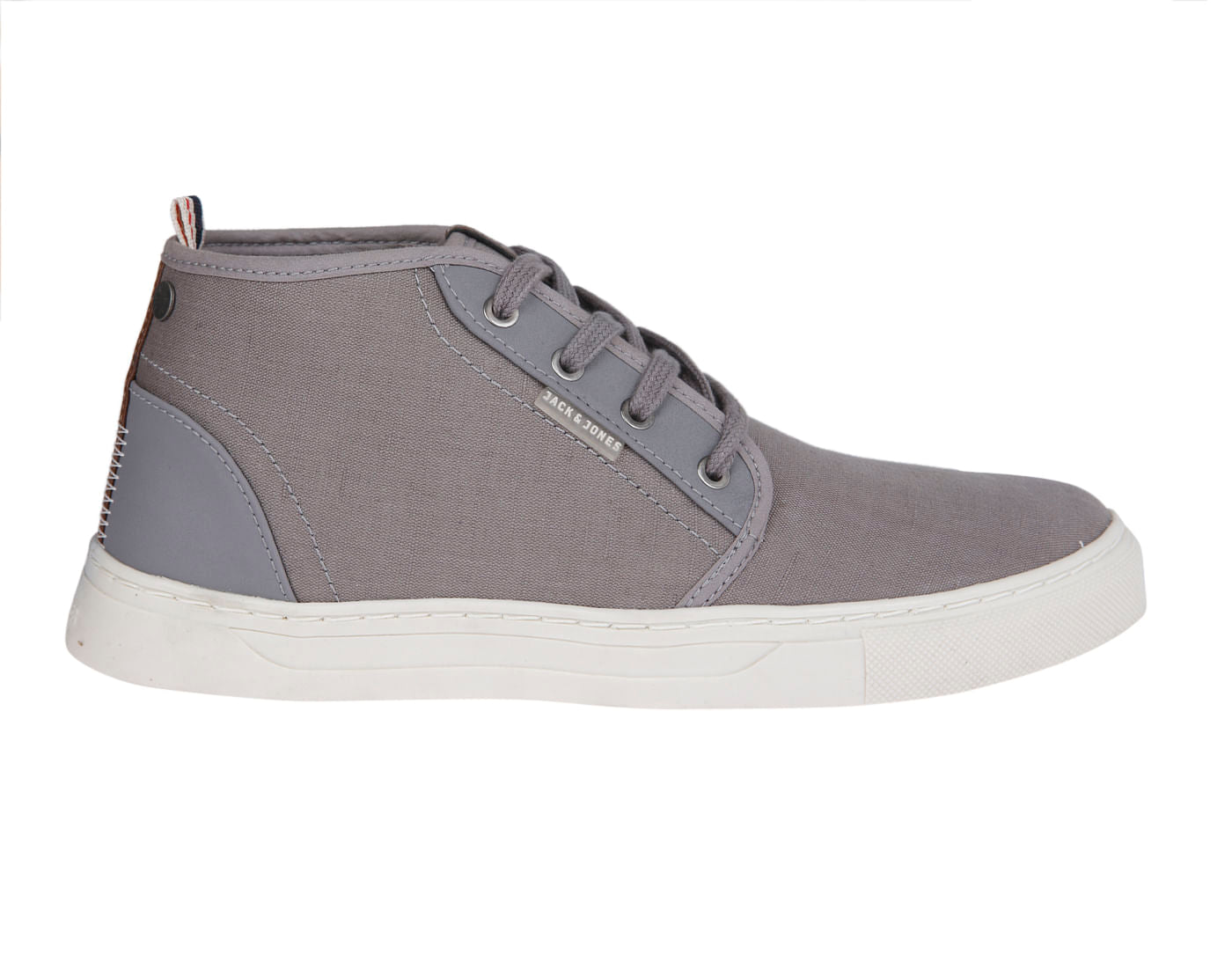 Grey Colour Blocked High Top Sneakers