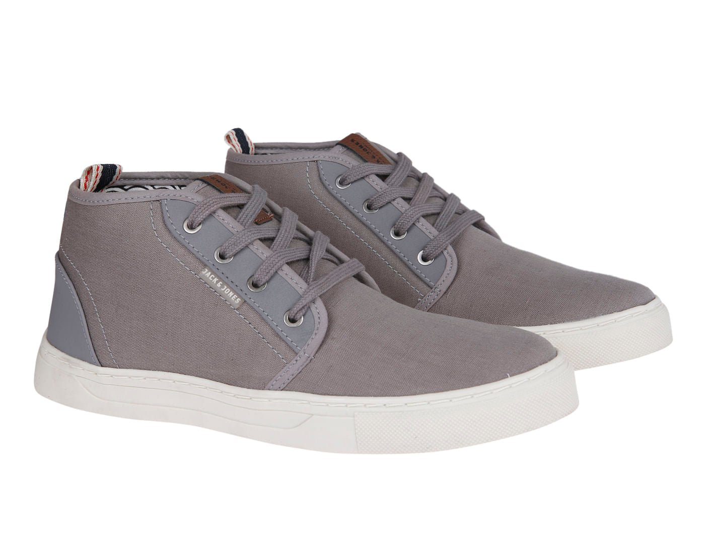 Grey Colour Blocked High Top Sneakers