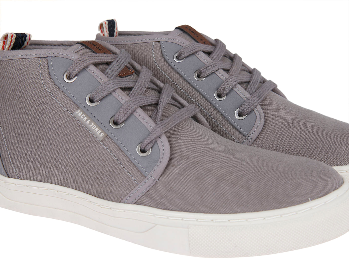 Grey Colour Blocked High Top Sneakers