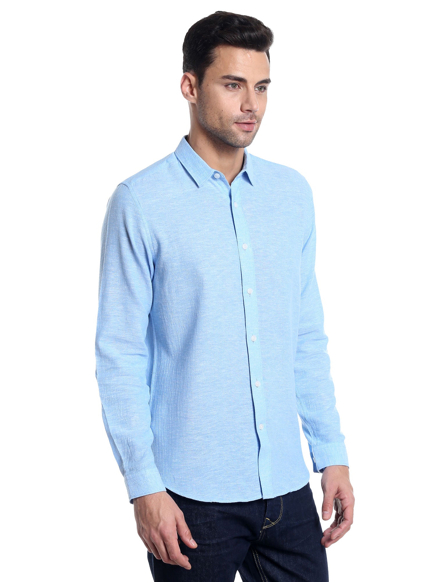 Blue Slim Fit Shirt