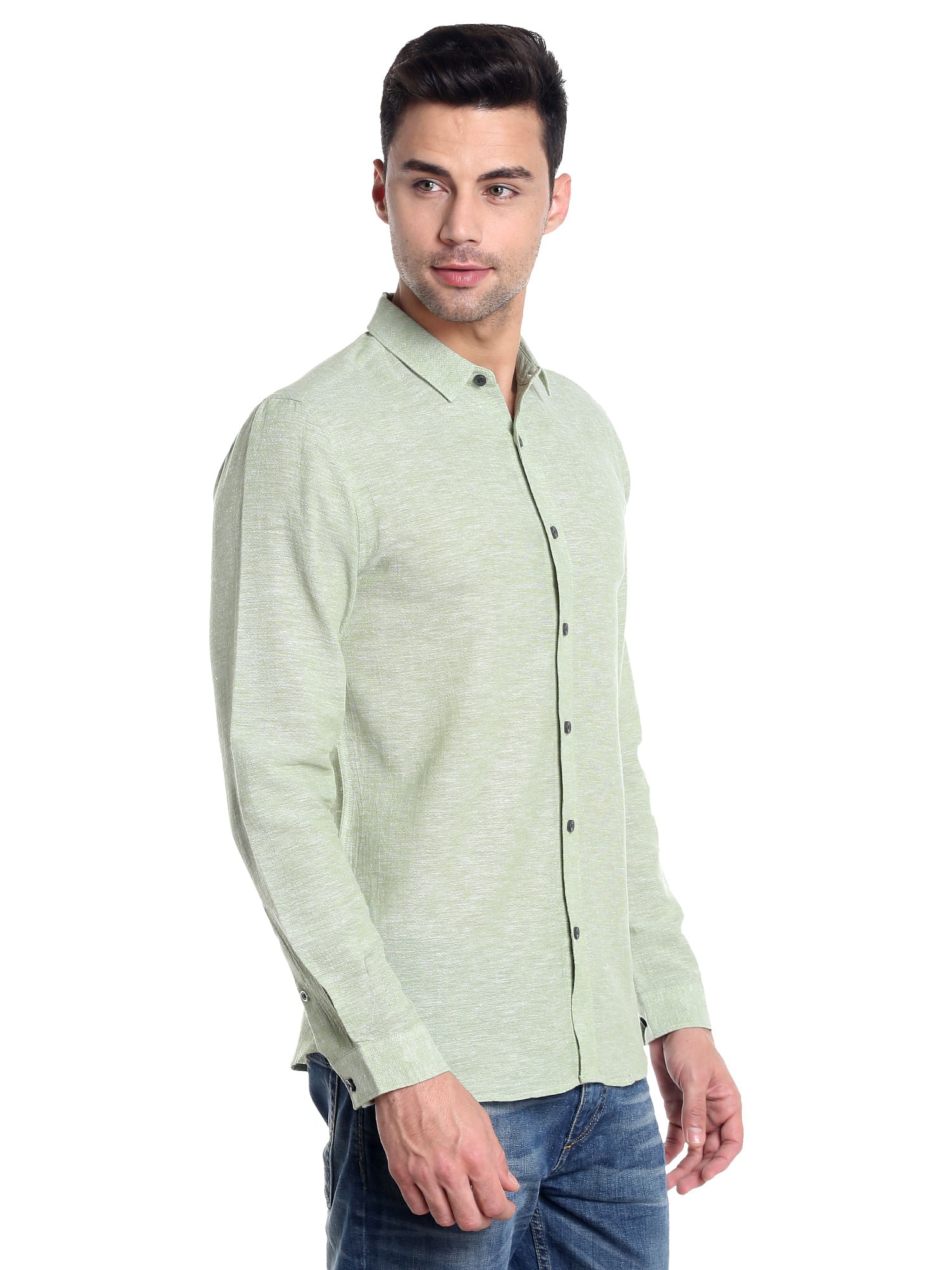 Green Slim Fit Shirt
