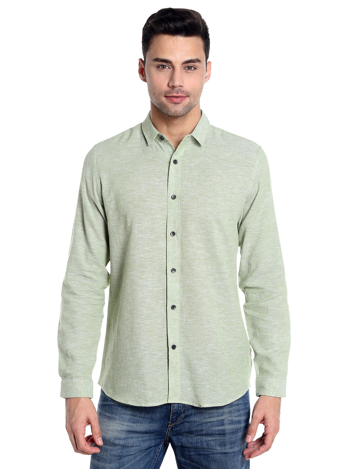 Green Slim Fit Shirt - S