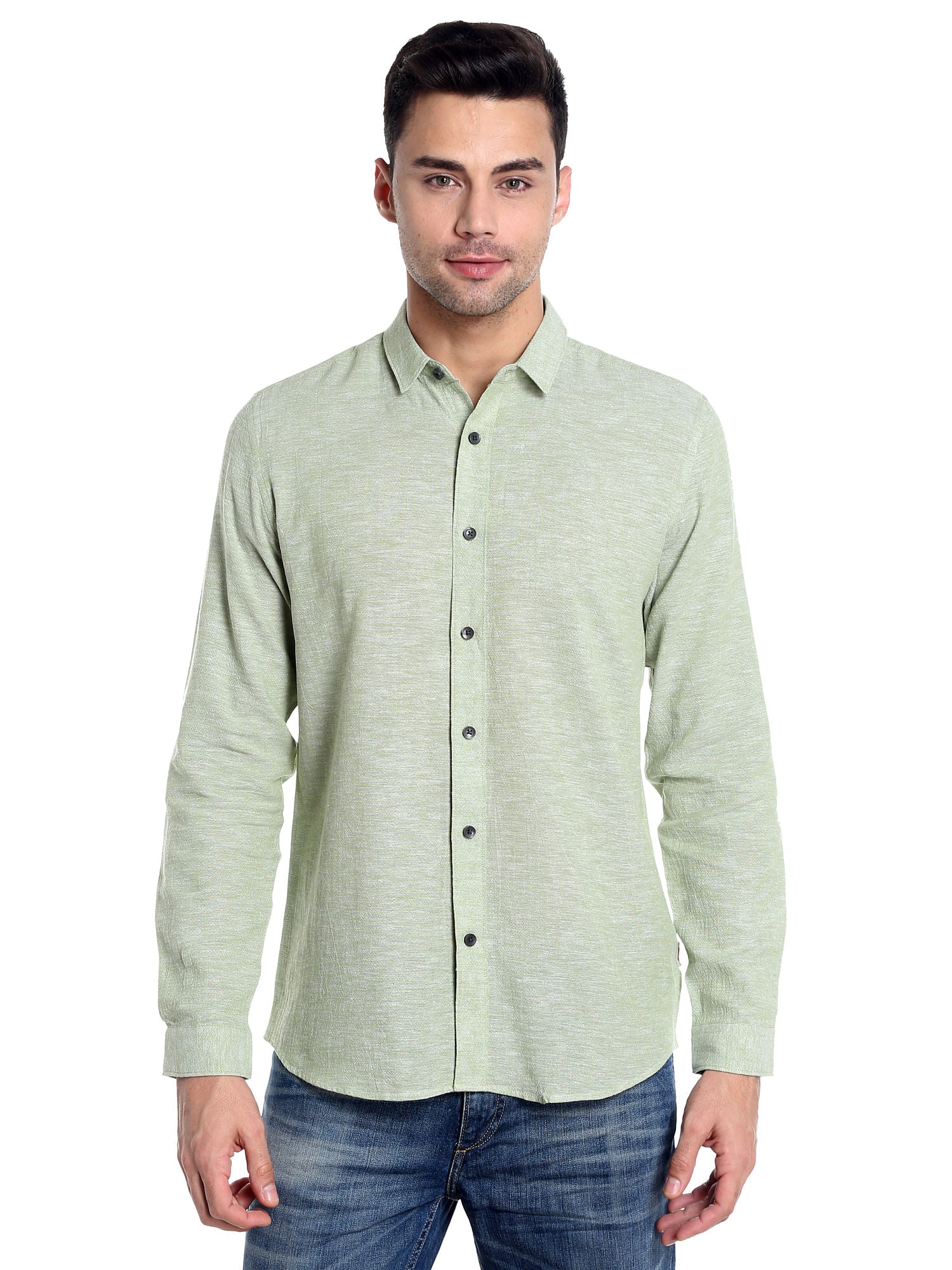 Green Slim Fit Shirt