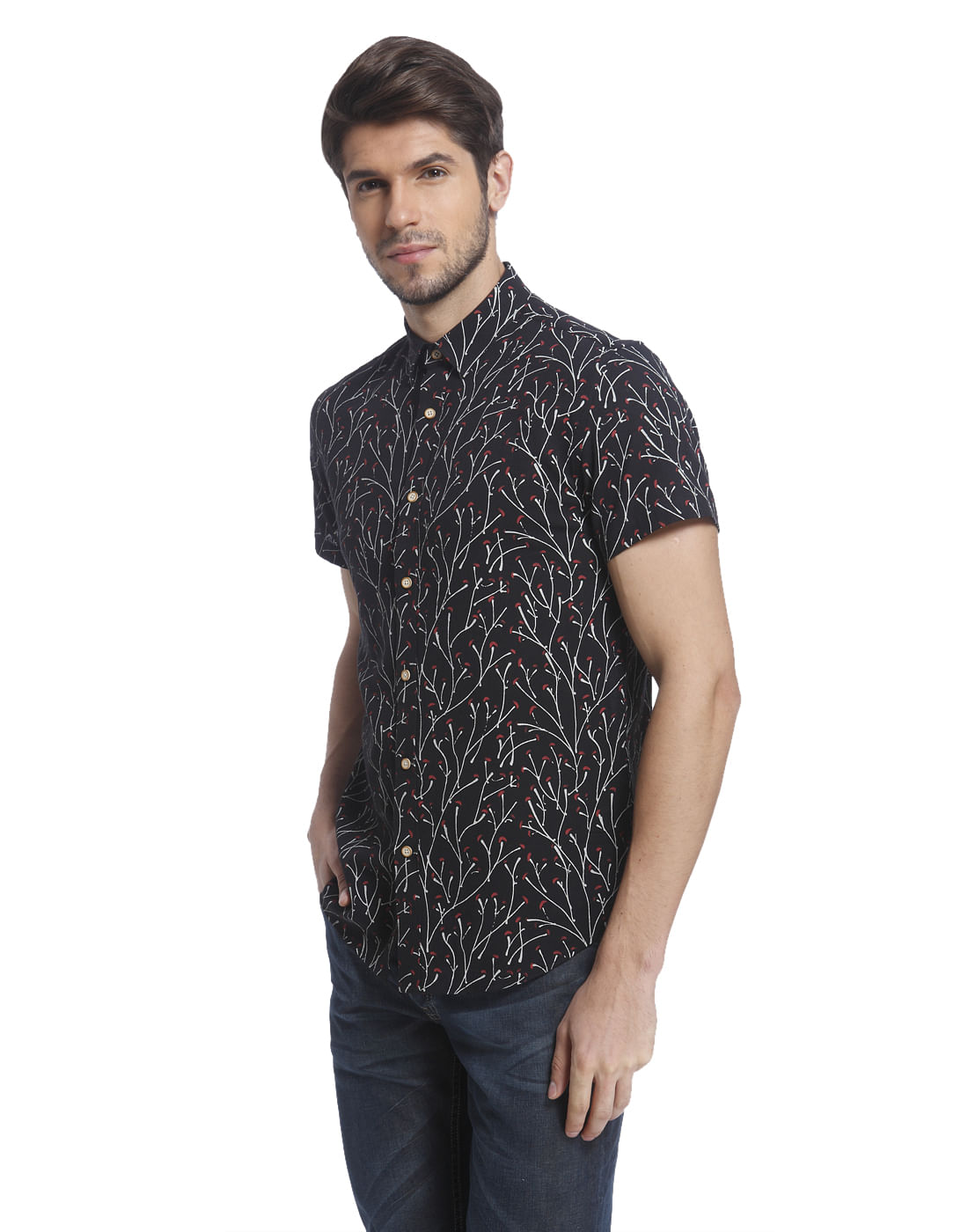 Printed Black Shirt