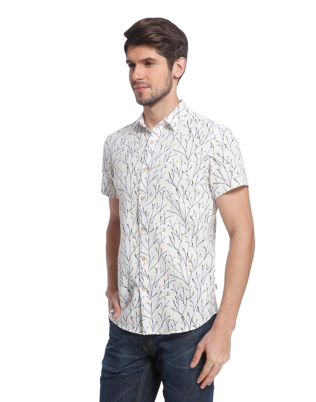 White Printed Shirt
