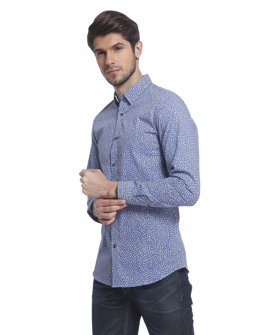 Blue Printed Shirt
