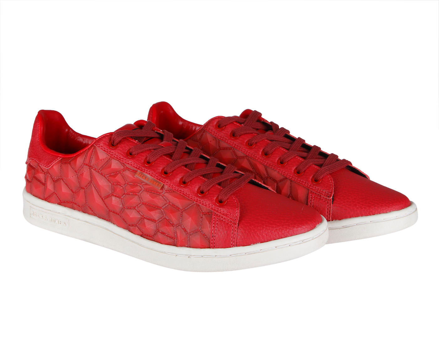 Red Textured Sneakers
