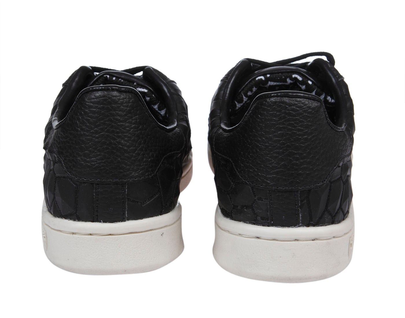 Black Textured Sneakers
