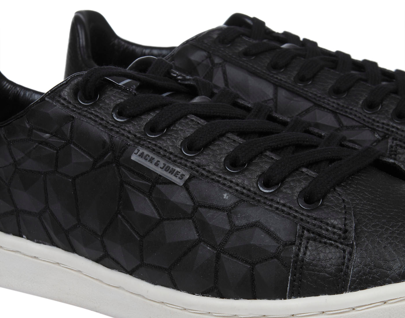 Black Textured Sneakers
