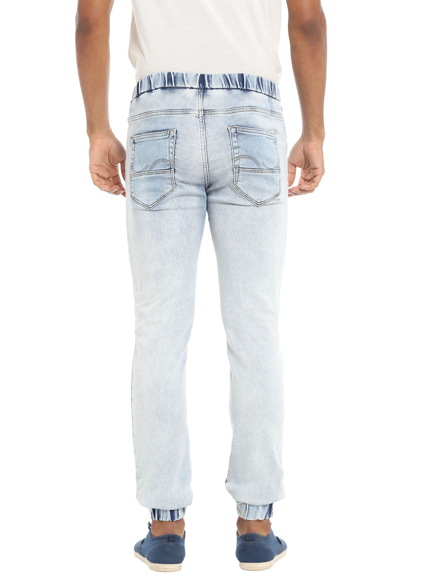 Light Blue Skinny Denim Joggers