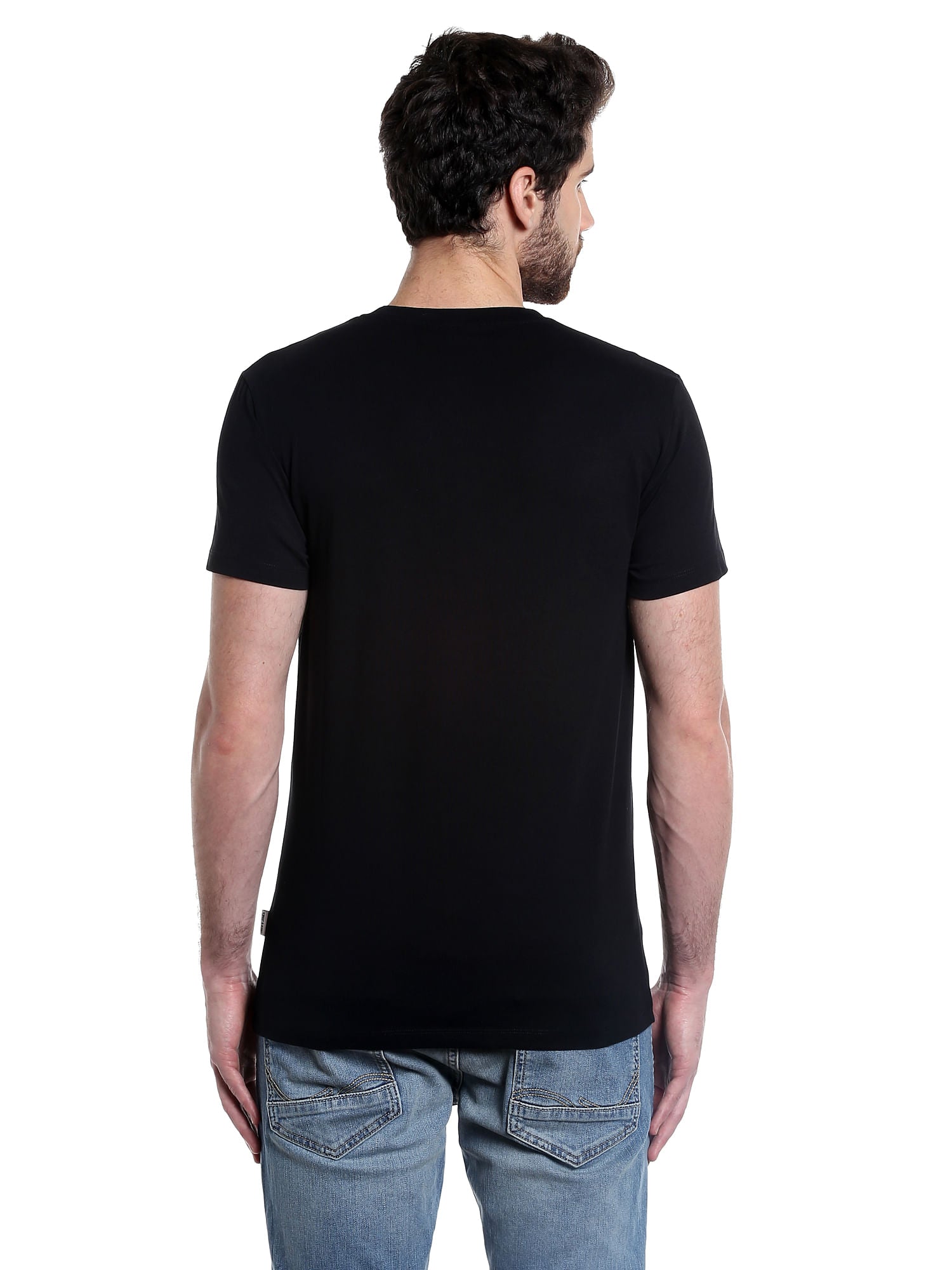 Graphic Print Black Crew Neck T-Shirt