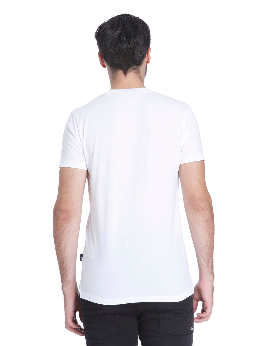 White Graphic Print Crew Neck T-Shirt