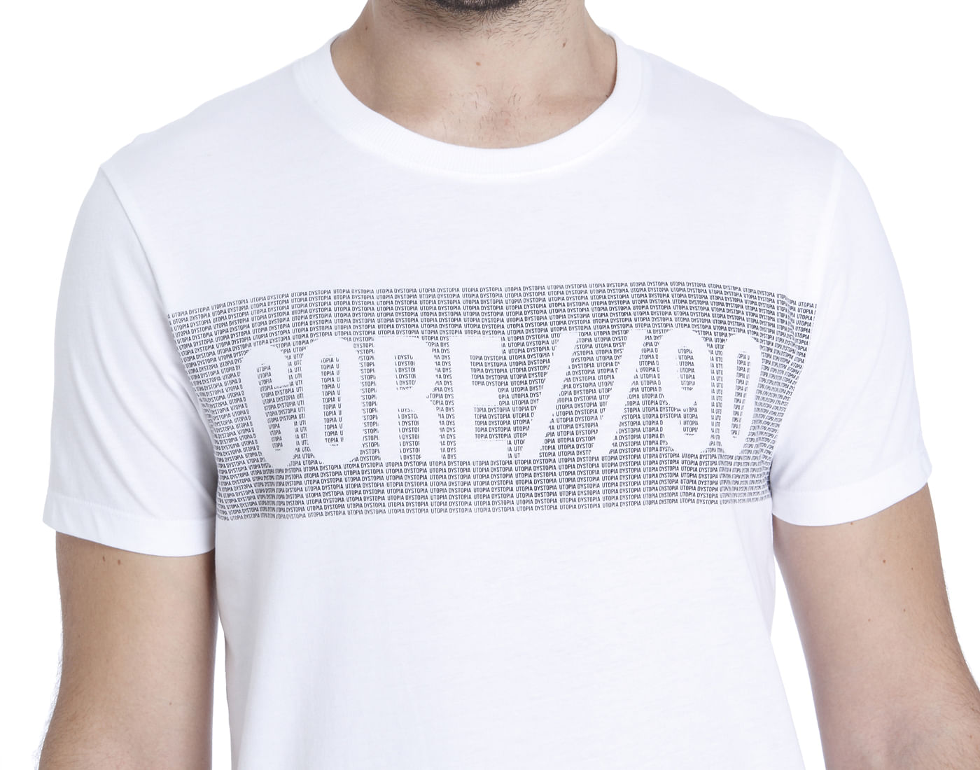 White Graphic Print Crew Neck T-Shirt