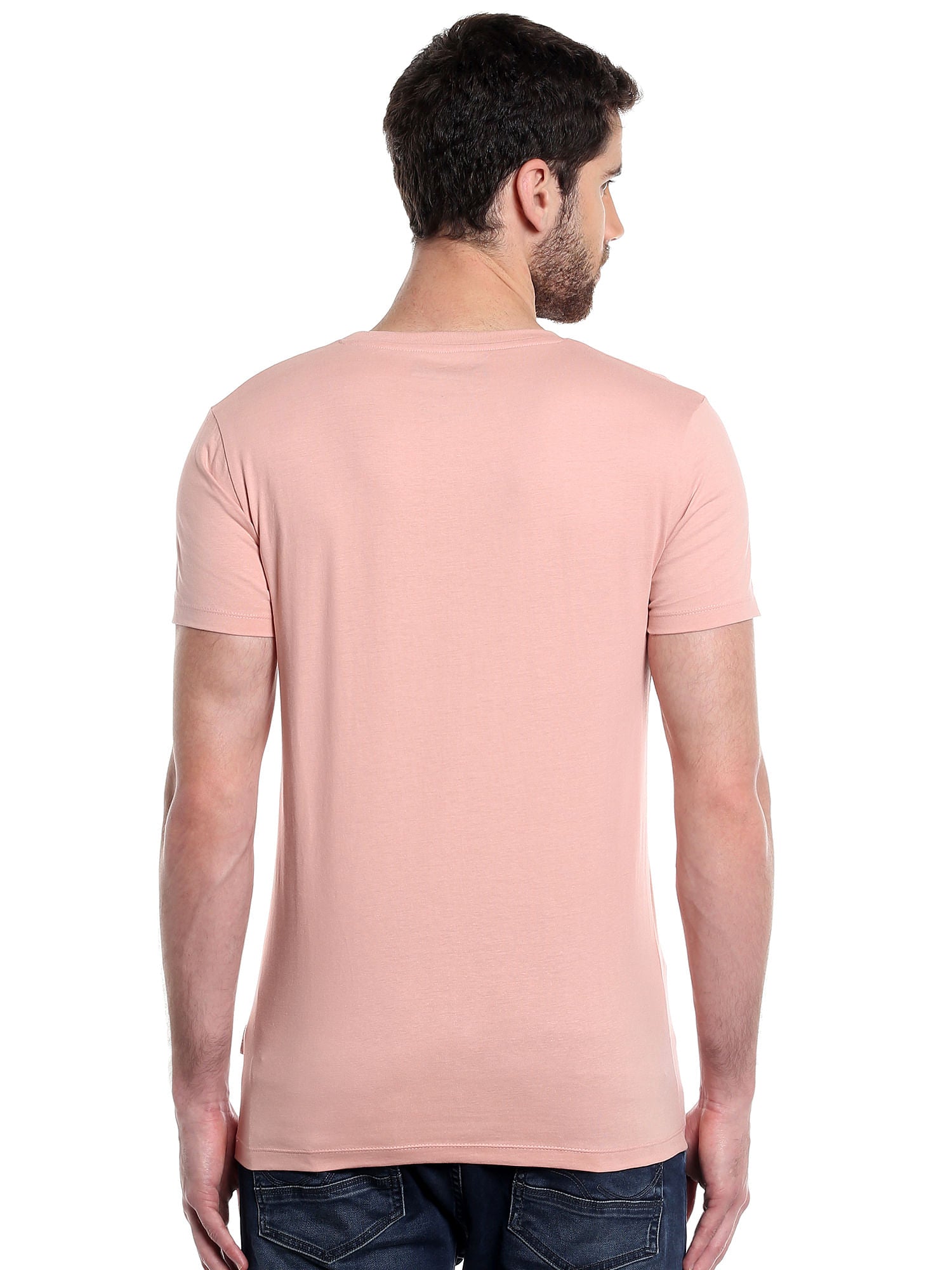 Pink Graphic Print Slim Fit T-Shirt