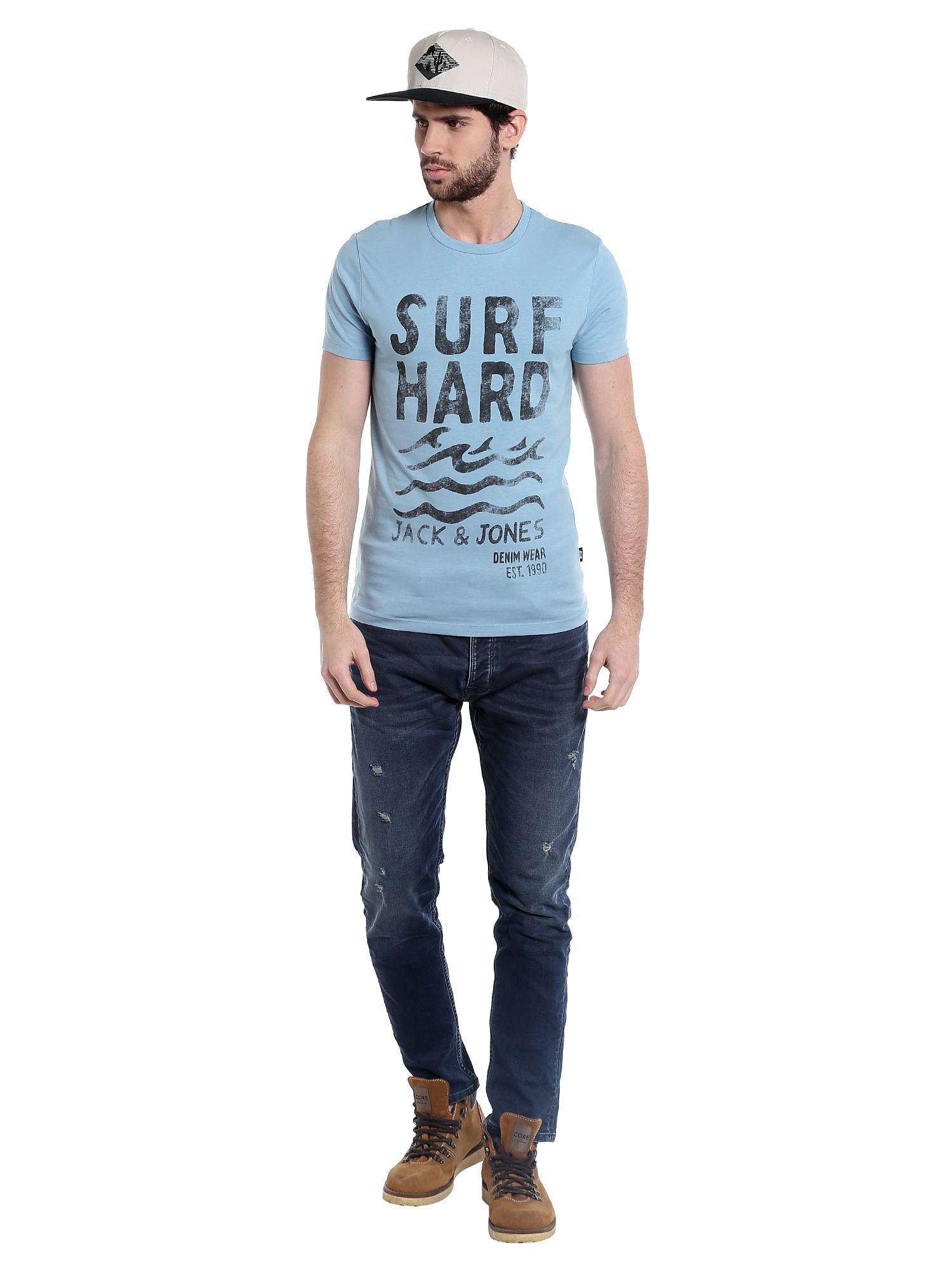 Graphic Print Blue T-Shirt