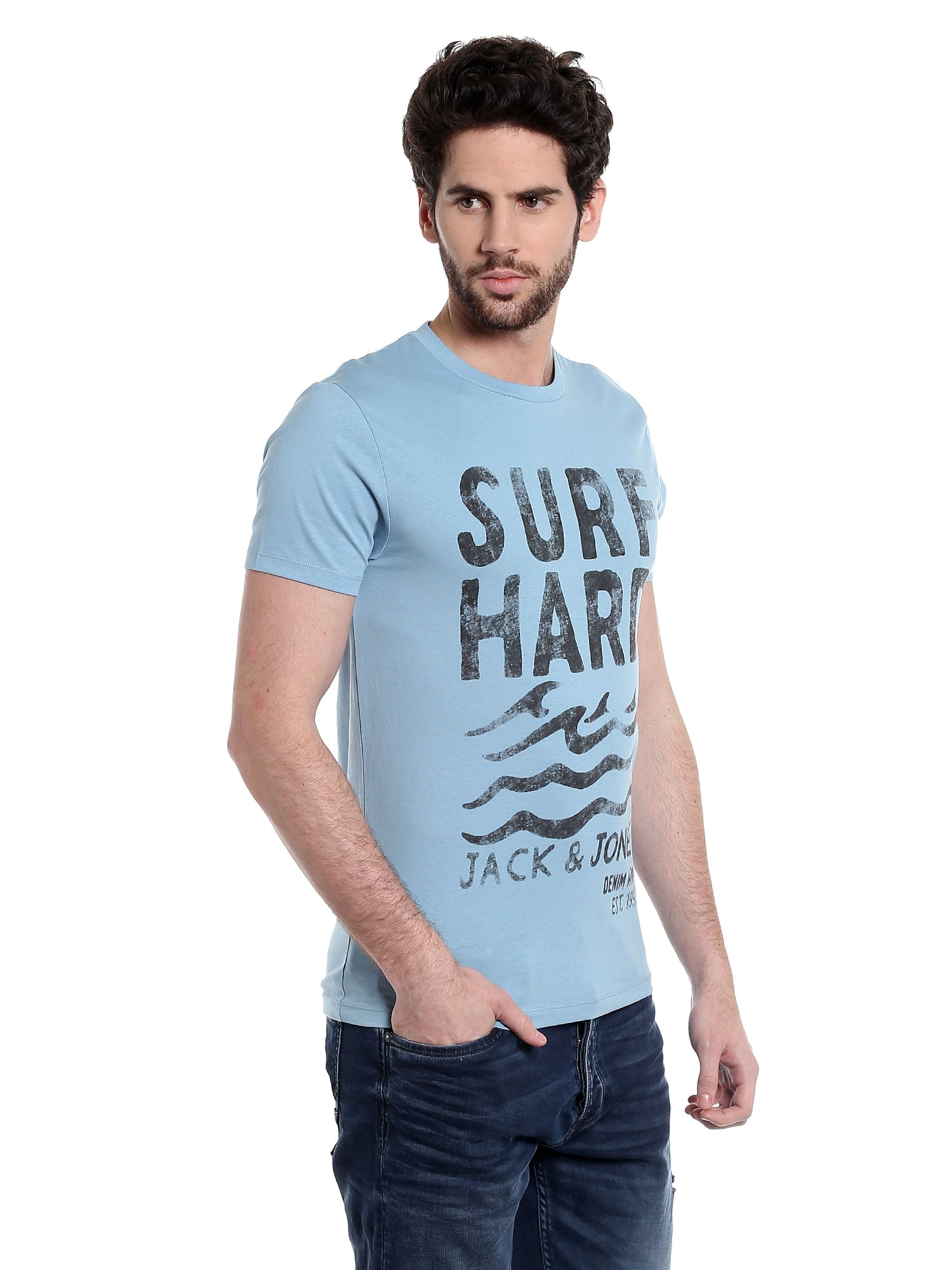 Graphic Print Blue T-Shirt