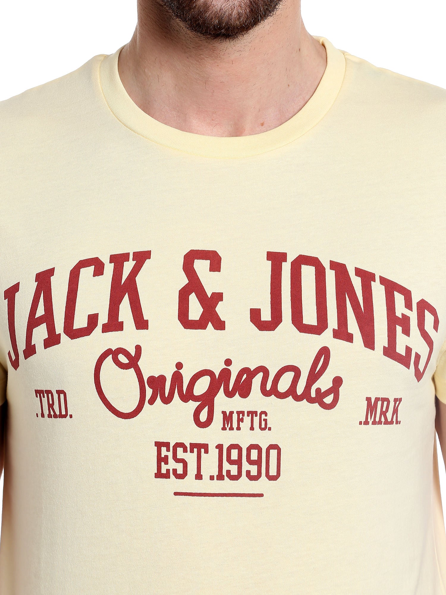 Graphic Print Yellow Crew Neck T-Shirt