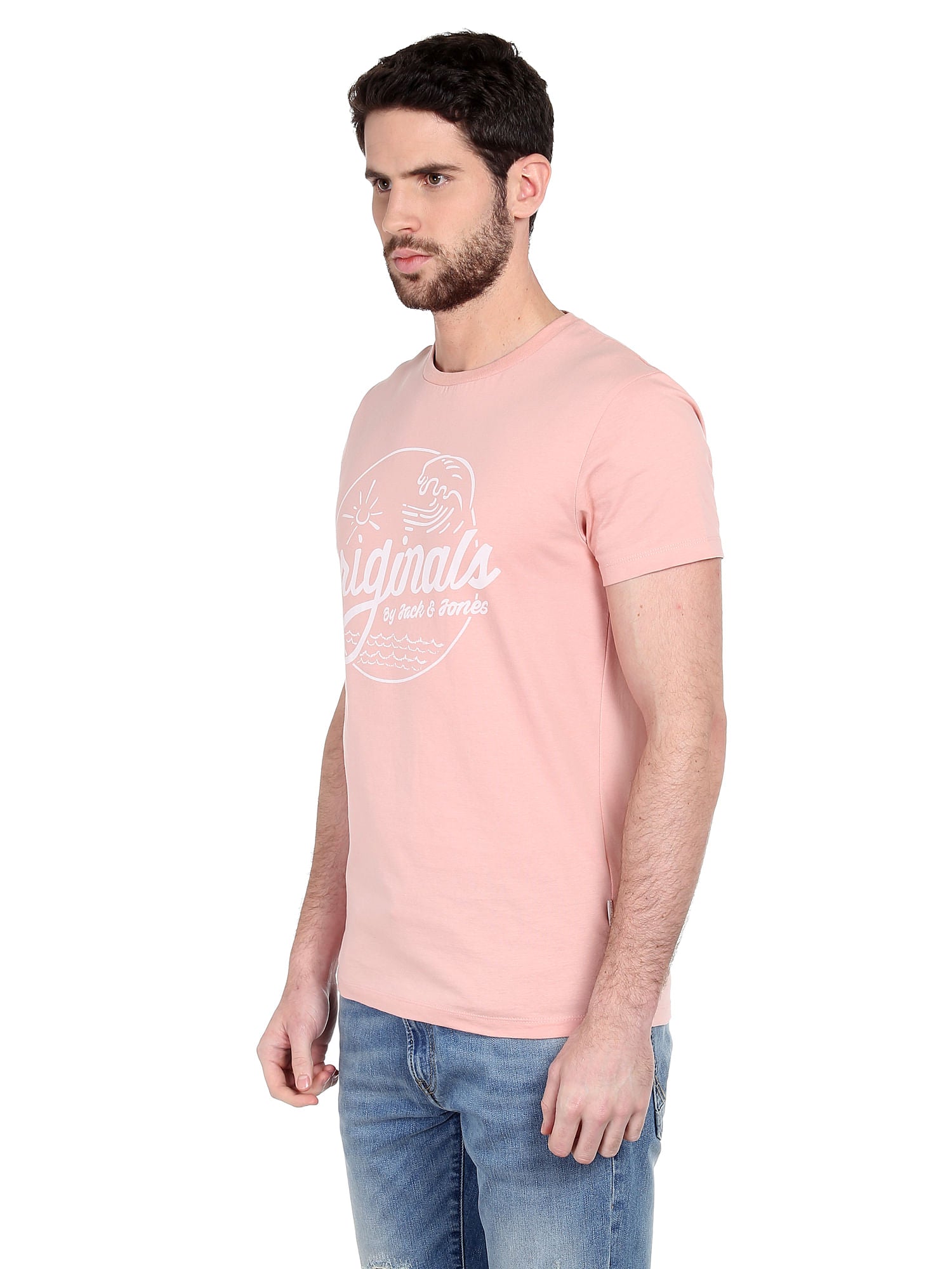 Pink Graphic Print Crew Neck T-Shirt