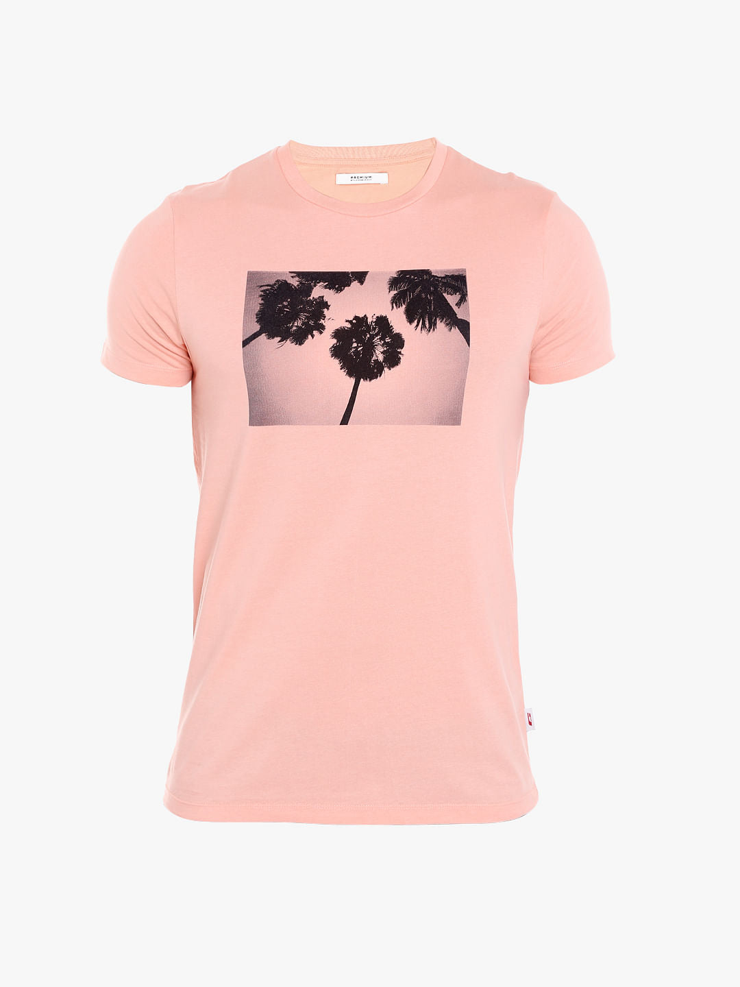 Pink Graphic Print Crew Neck T-Shirt