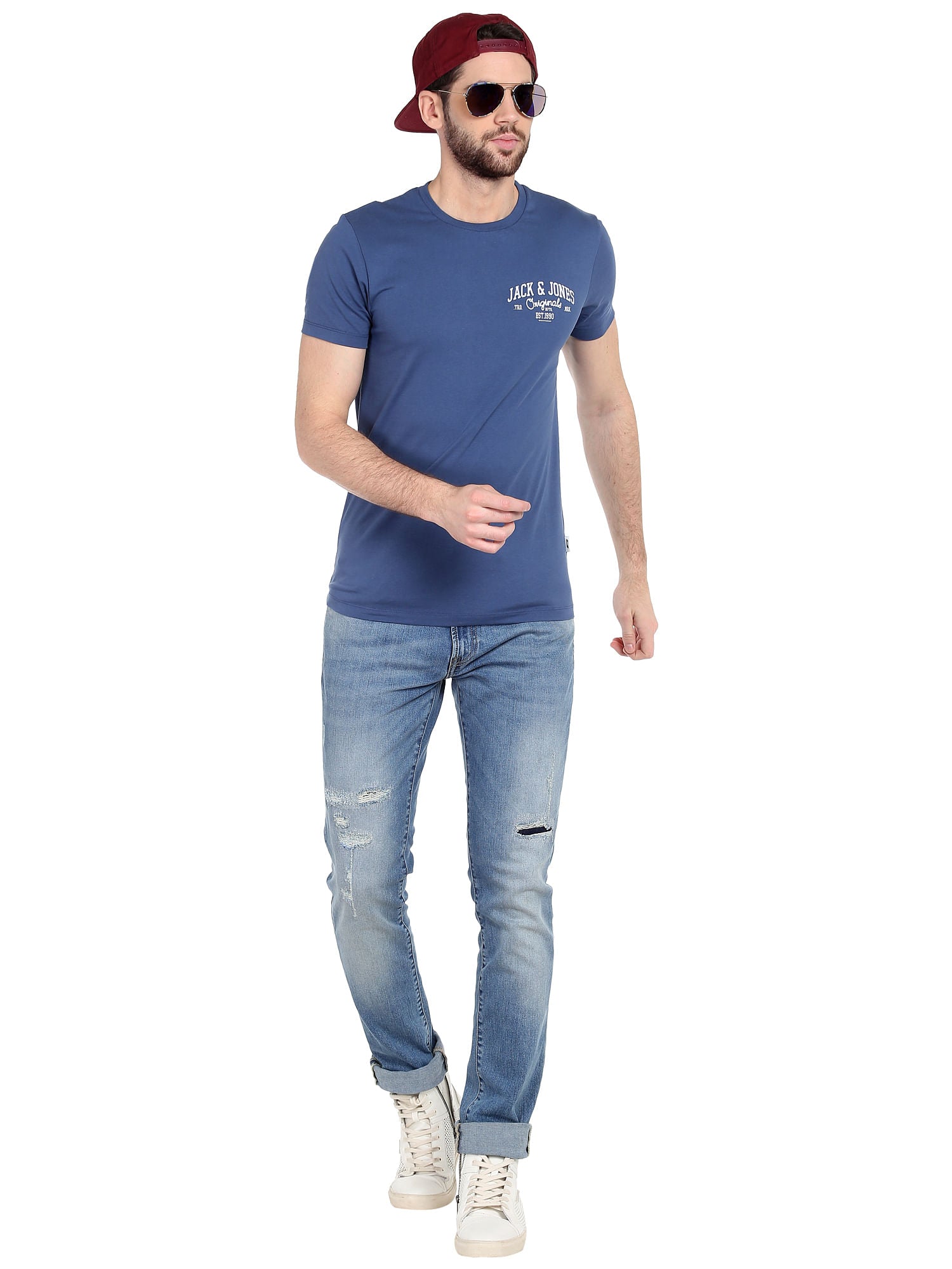 Blue Crew Neck T-Shirt