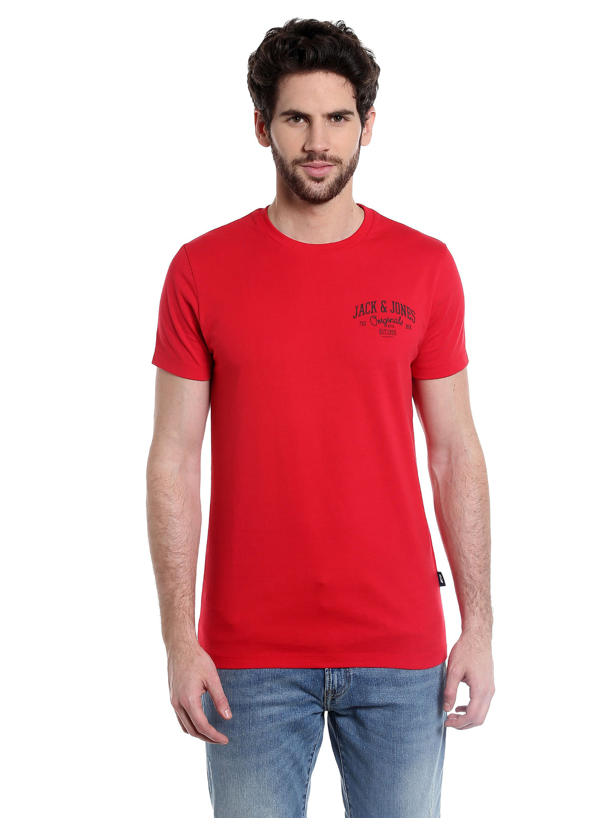 Fiery Red Crew Neck T-Shirt - S