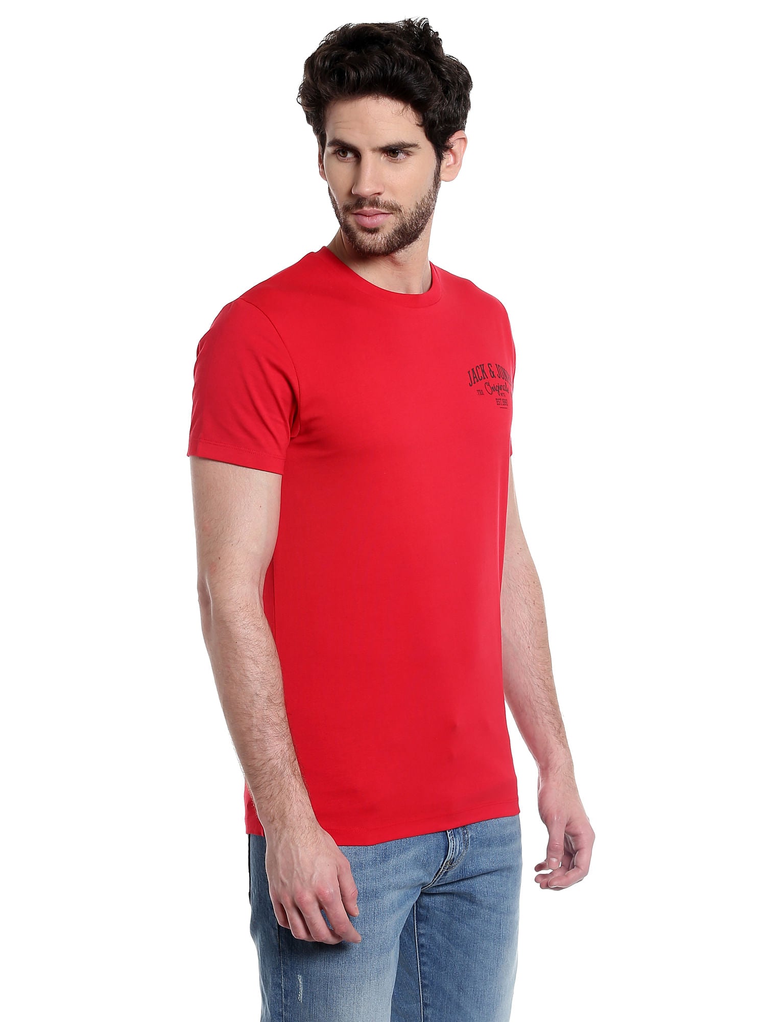 Fiery Red Crew Neck T-Shirt