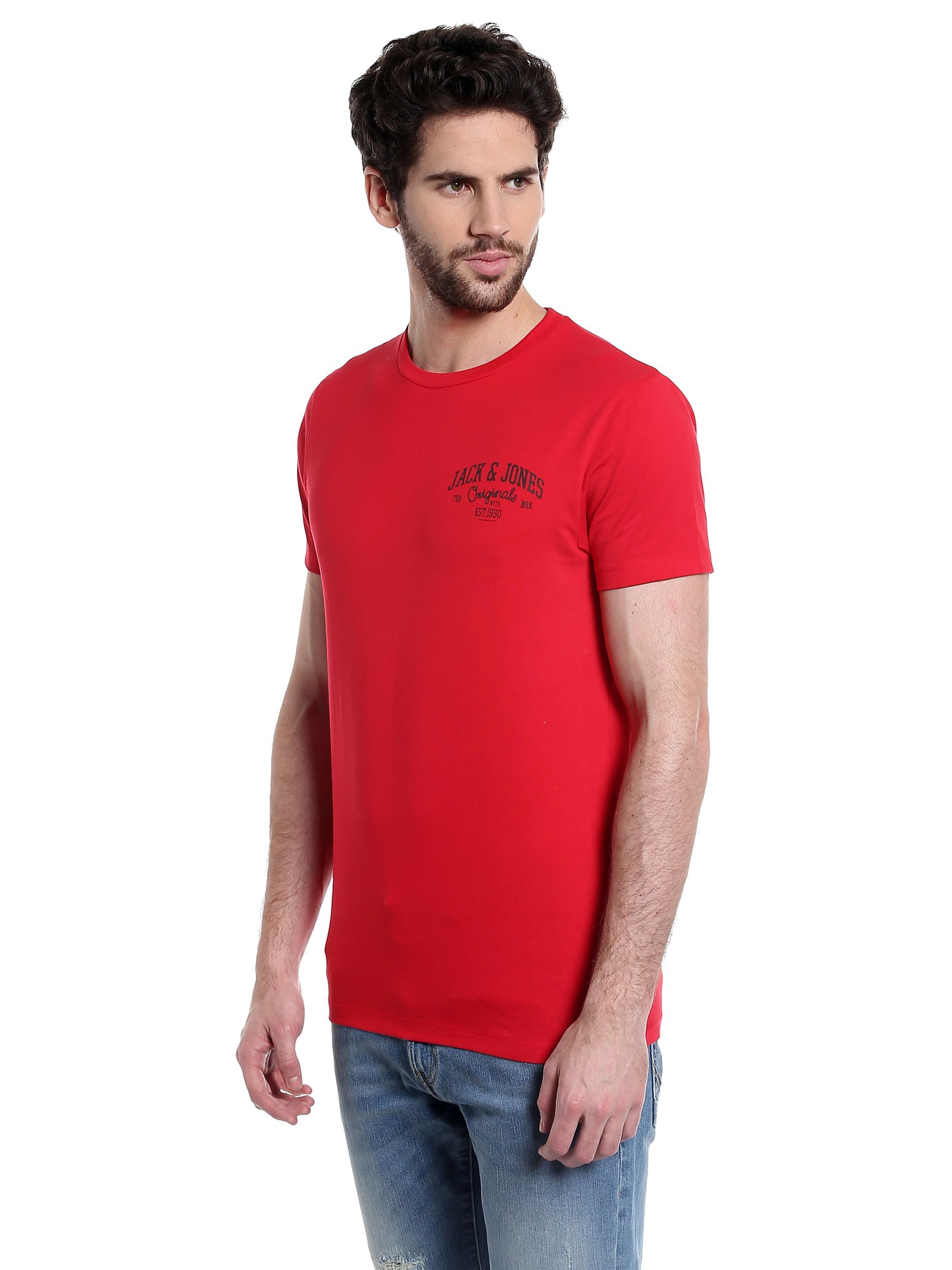 Fiery Red Crew Neck T-Shirt