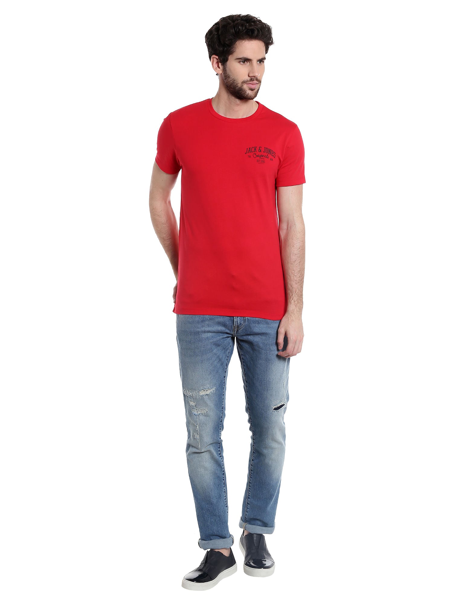 Fiery Red Crew Neck T-Shirt