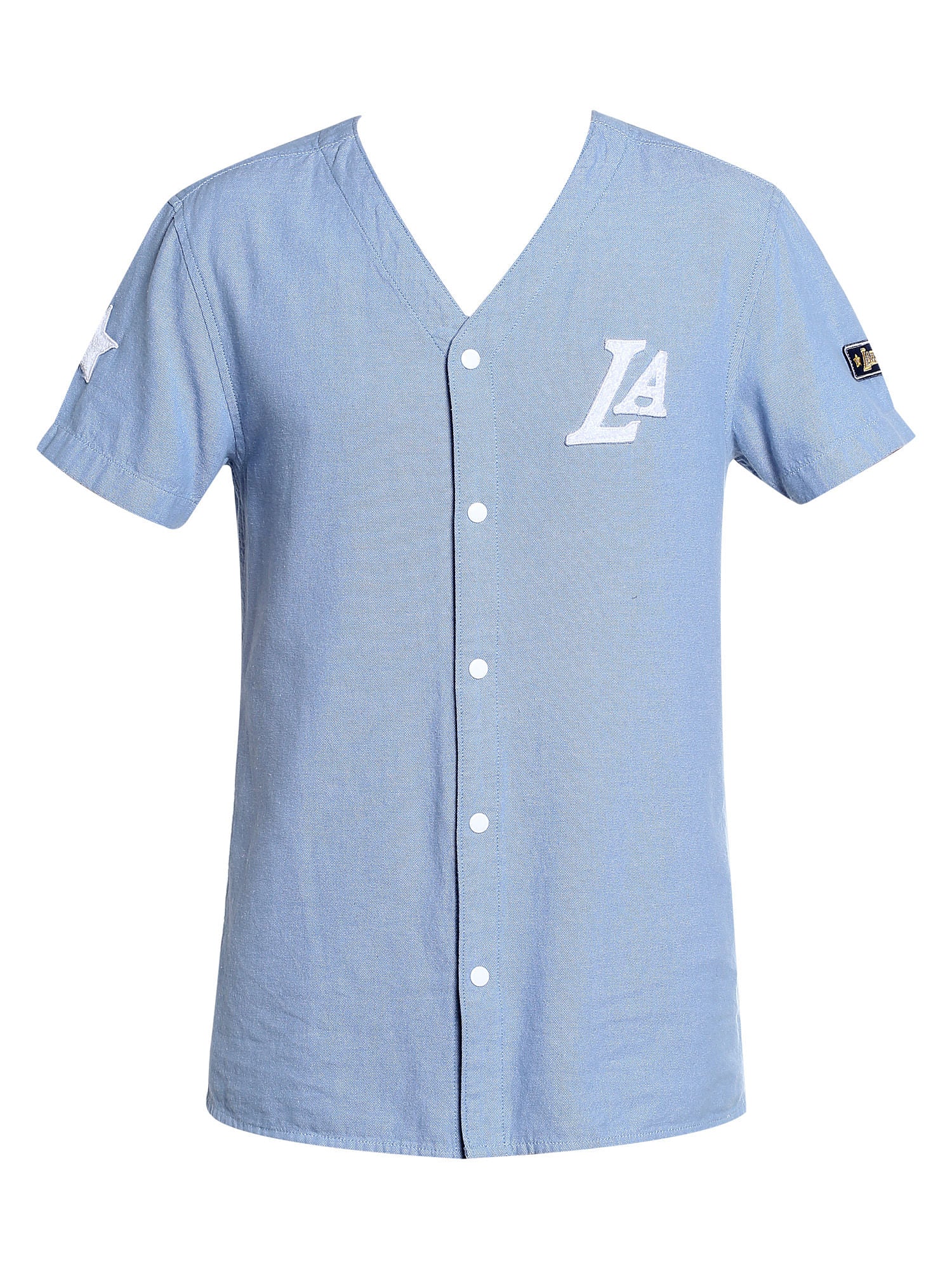 La Lakers Light Blue Slim Fit Nba Shirt