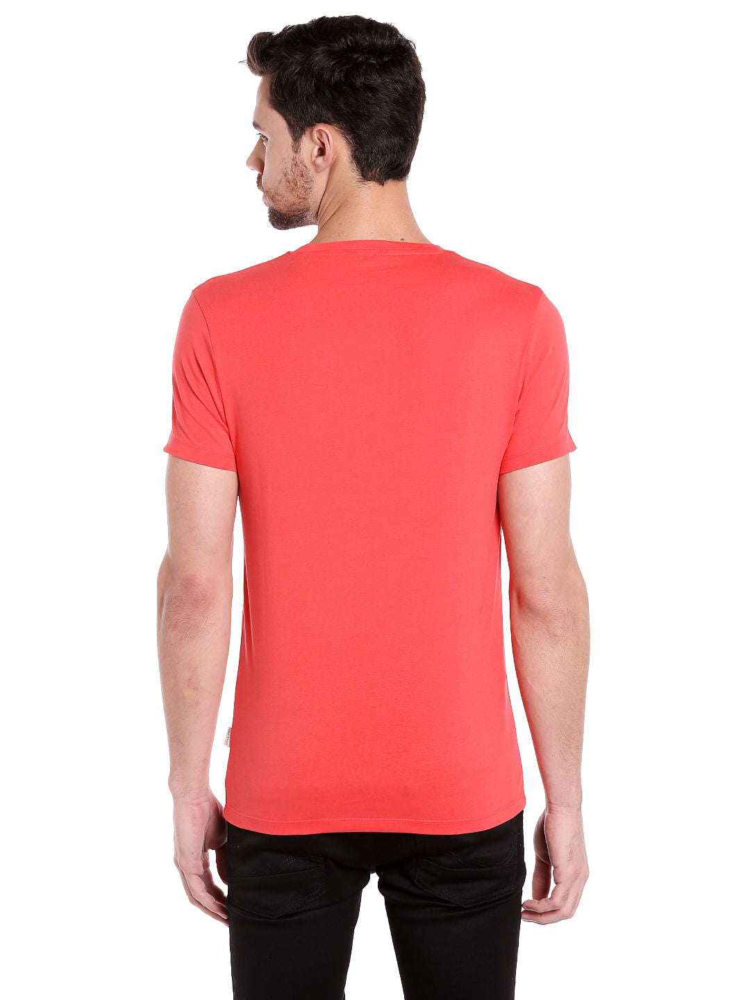 Bright Red Graphic Print Crew Neck T-Shirt