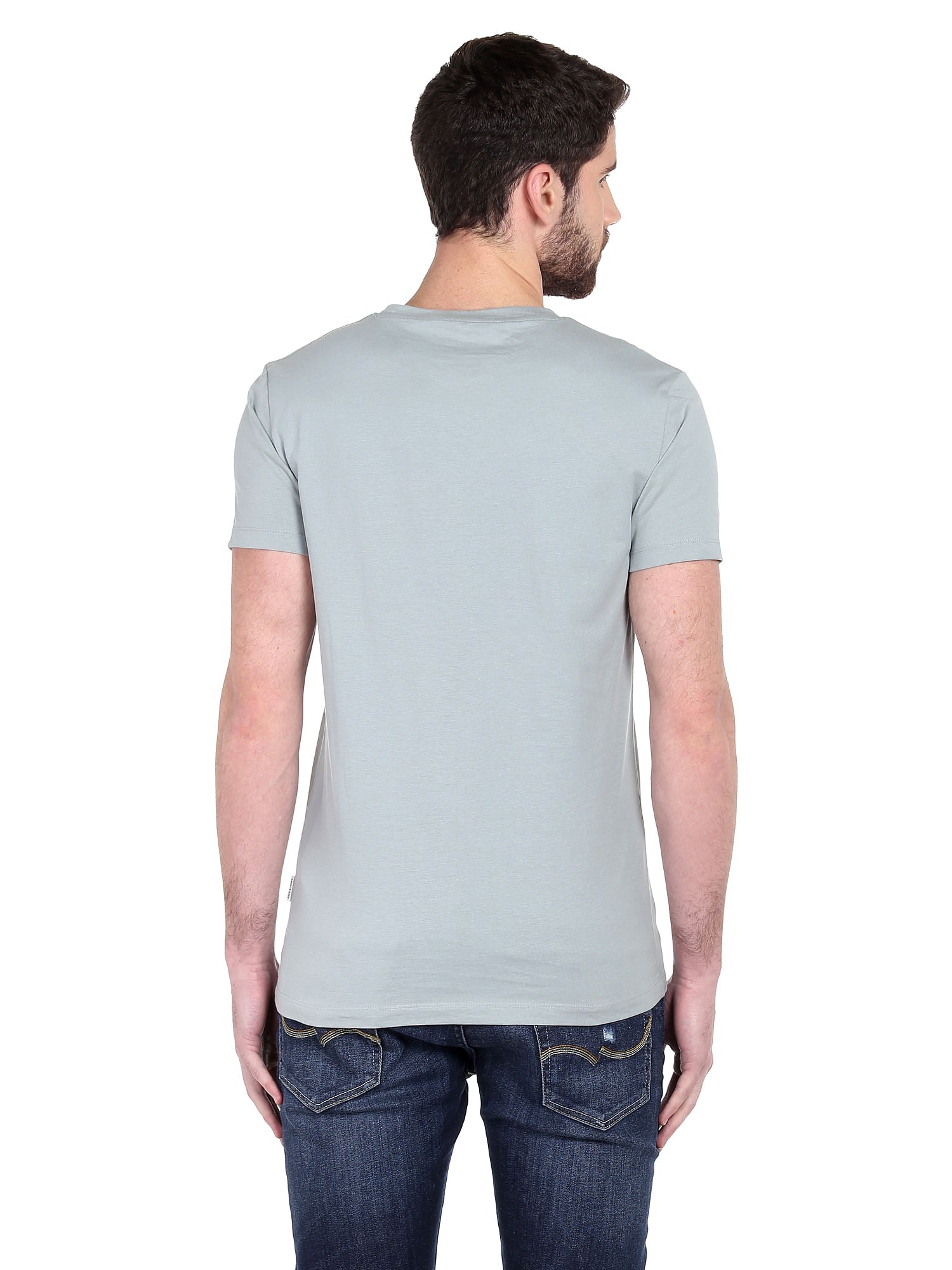 Grey Slogan Print Crew Neck T-Shirt