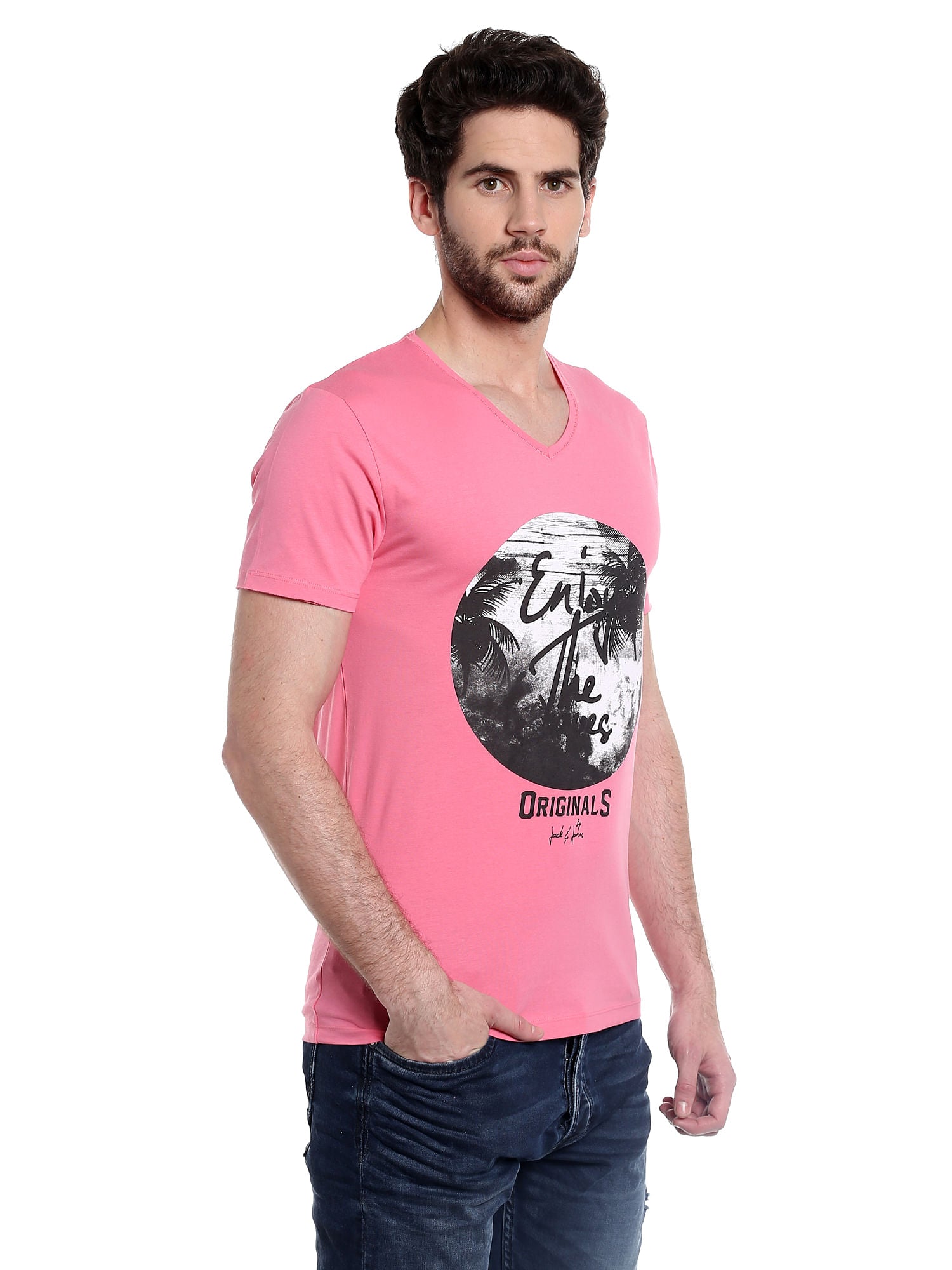 Palm Print Pink T-Shirt