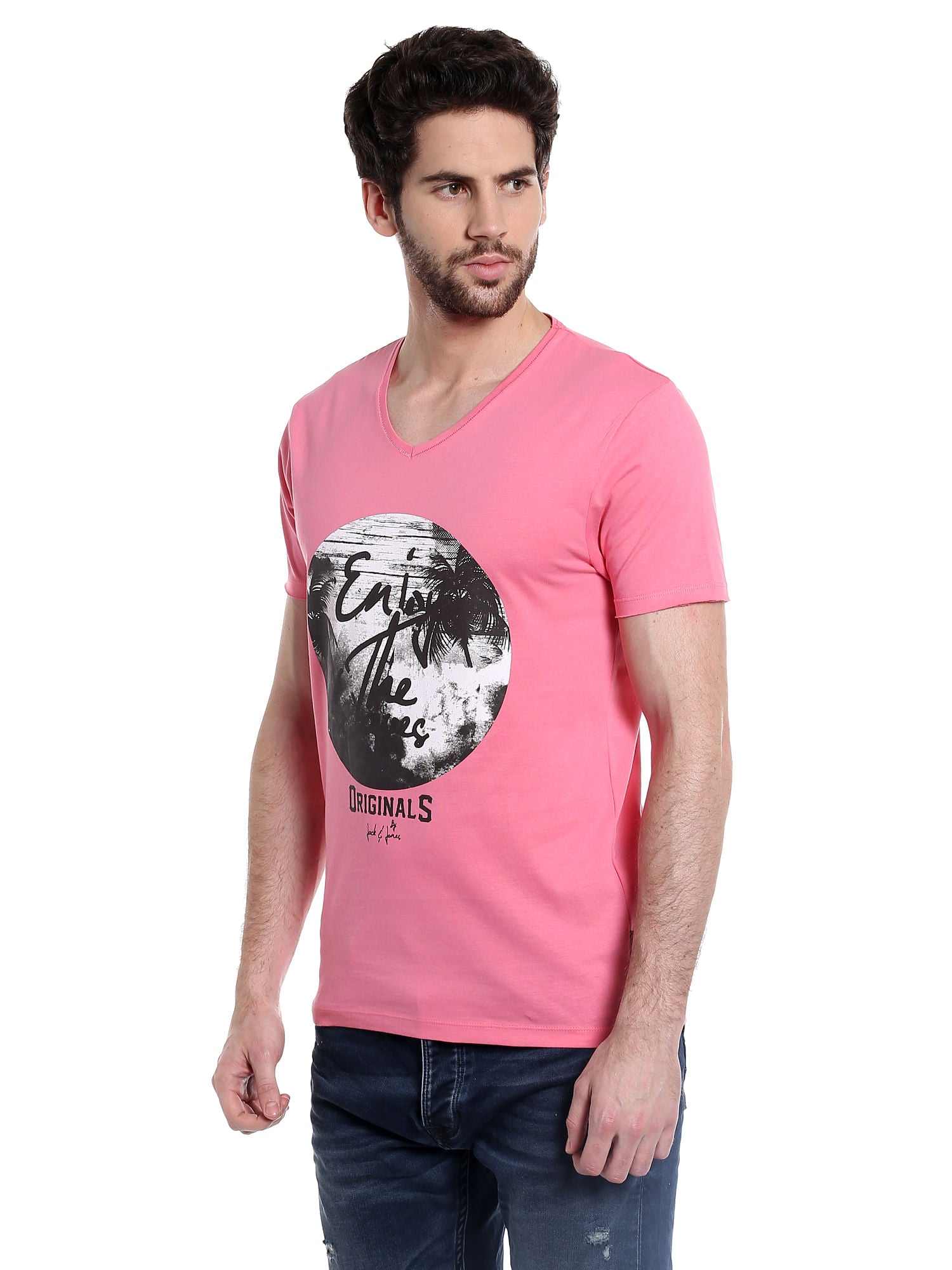 Palm Print Pink T-Shirt