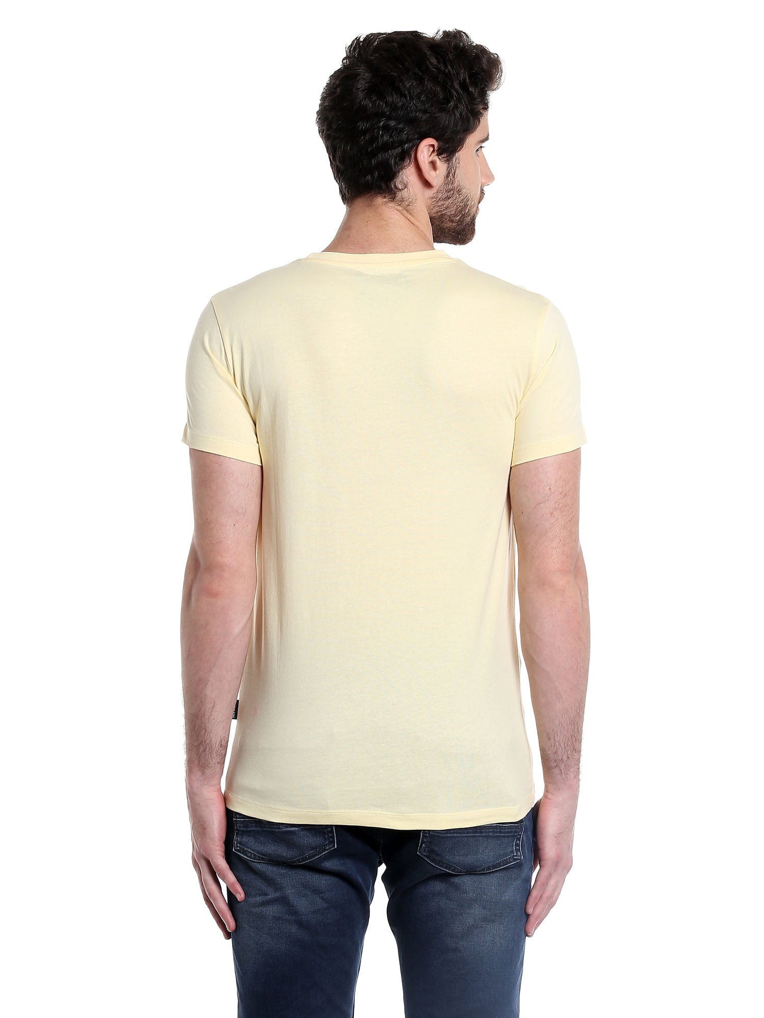 Yellow Graphic Print Crew Neck T-Shirt