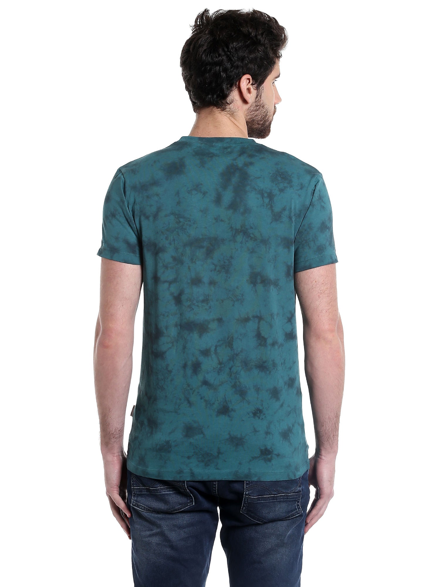 Green Graphic Print Crew Neck T-Shirt