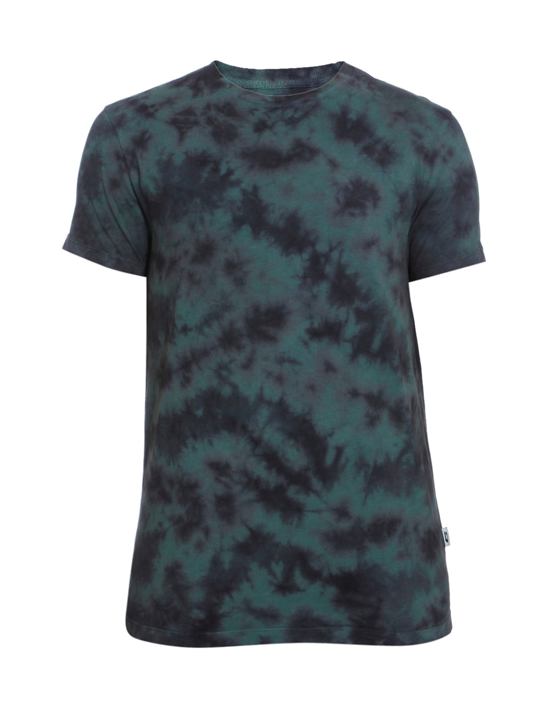 Green Camo Print Crew Neck T-Shirt