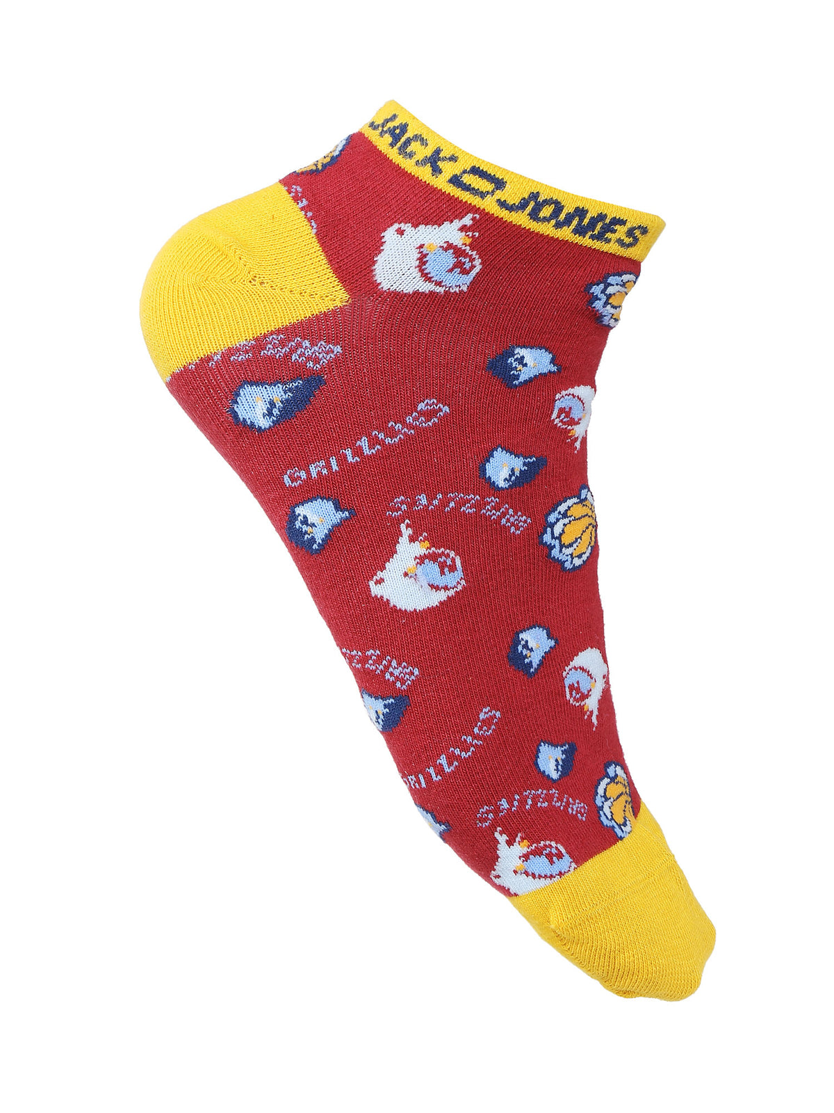 Memphis Grizzlies Burgundy And Yellow Printed Socks Nba - ONE