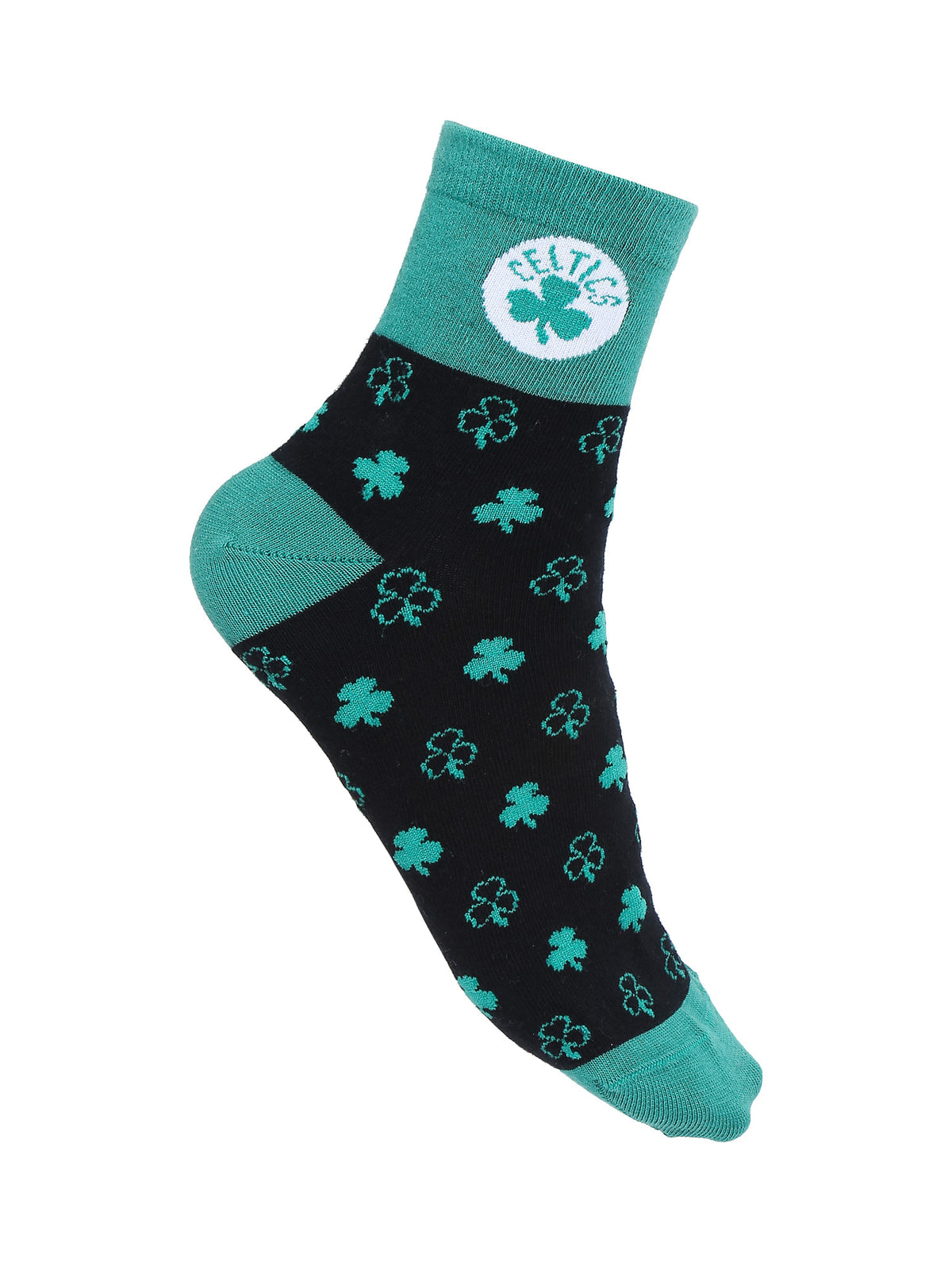 Boston Celtics Sporty Black And Green Printed Socks Nba - ONE