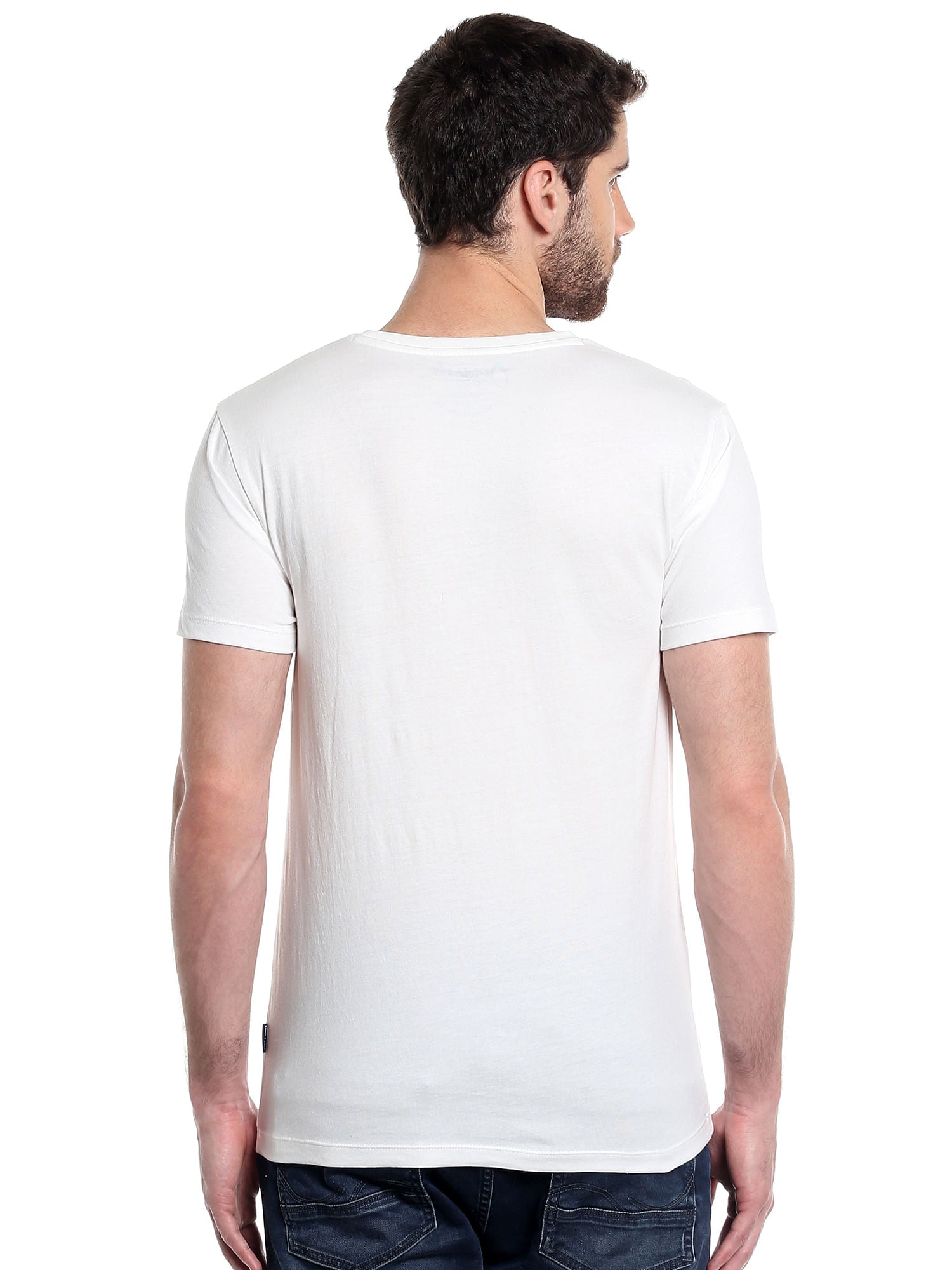 White Graphic Print Crew Neck T-Shirt