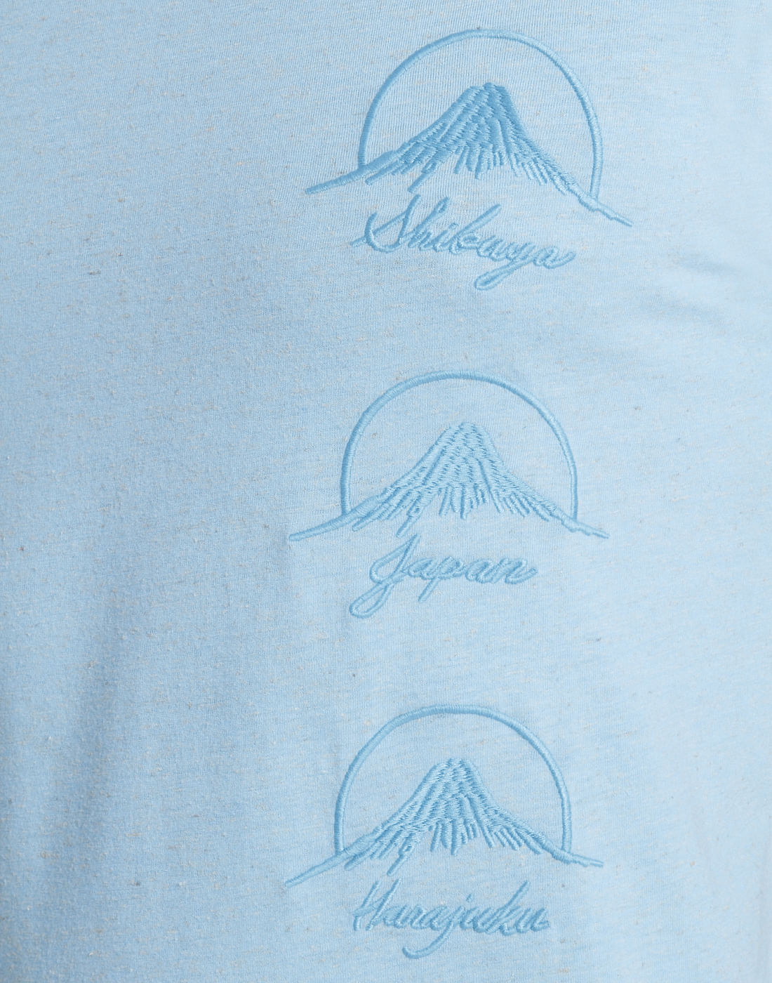 Light Blue Graphic Print Crew Neck T-Shirt